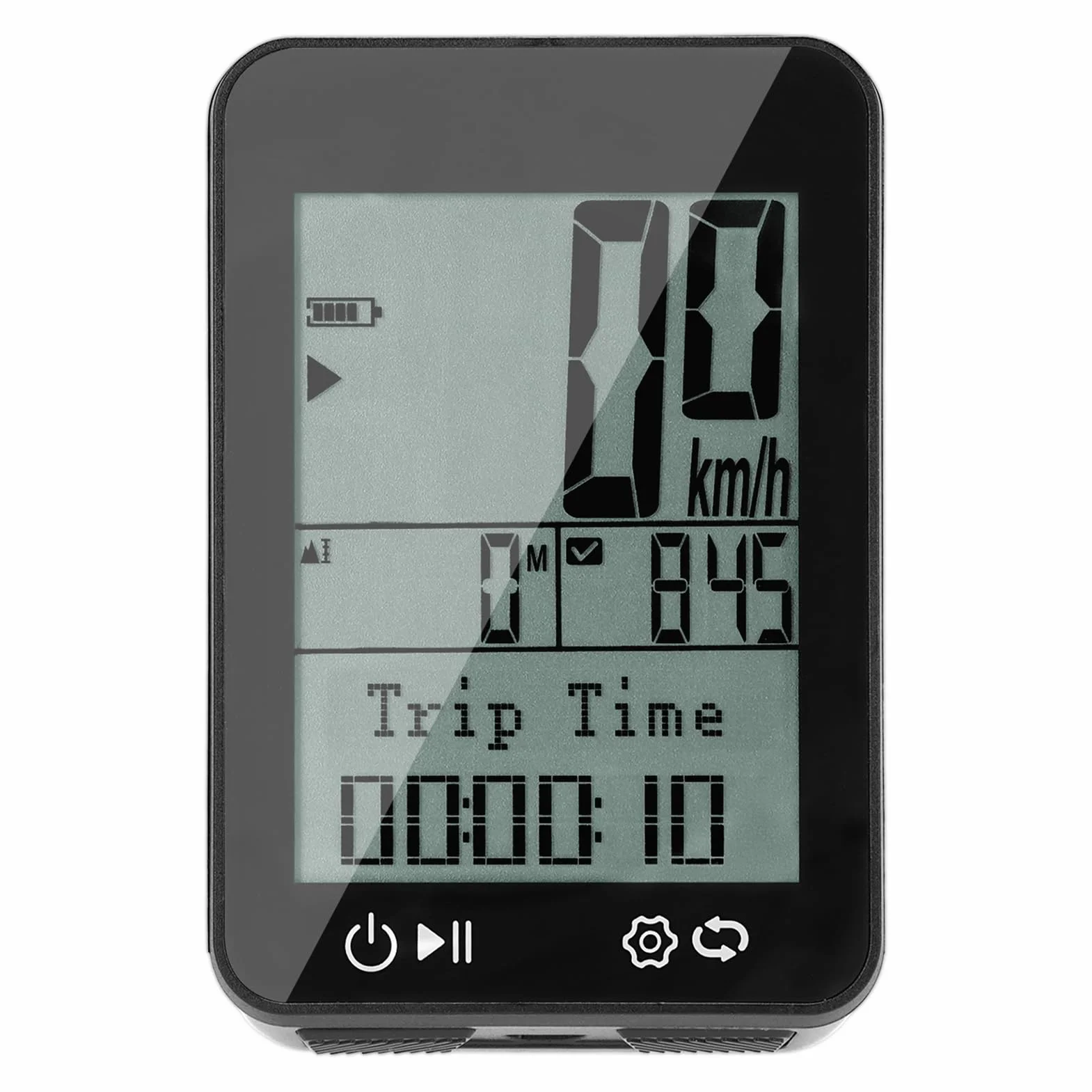 GPS IPX7 Bike Counter, Rain -Watered, 2,4 -pollici Schermo FSTN, Guida Notturna, Distanza, velocità, Altitudine, Tempo, Contachilometri e Contanti della velocità