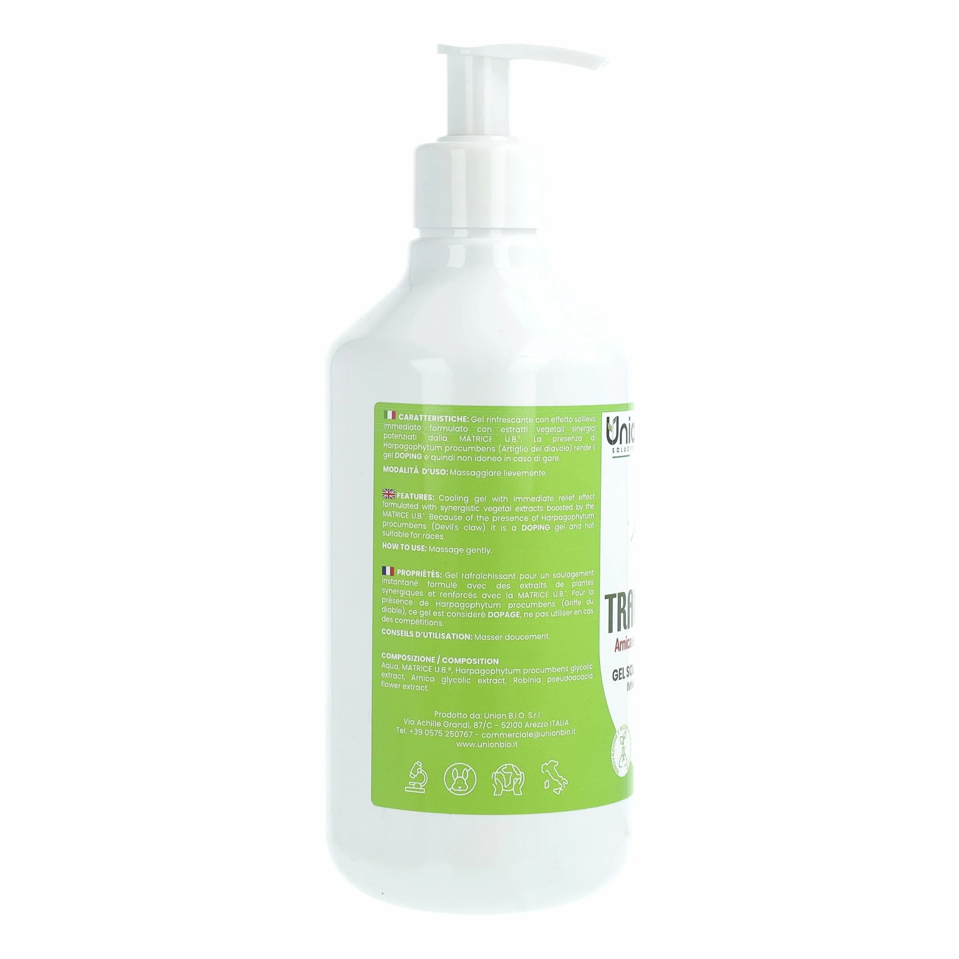 Union B.I.O. Soluzione Natura Traumaplus Gel Arnica Montana e Artiglio del Diavolo 500ml