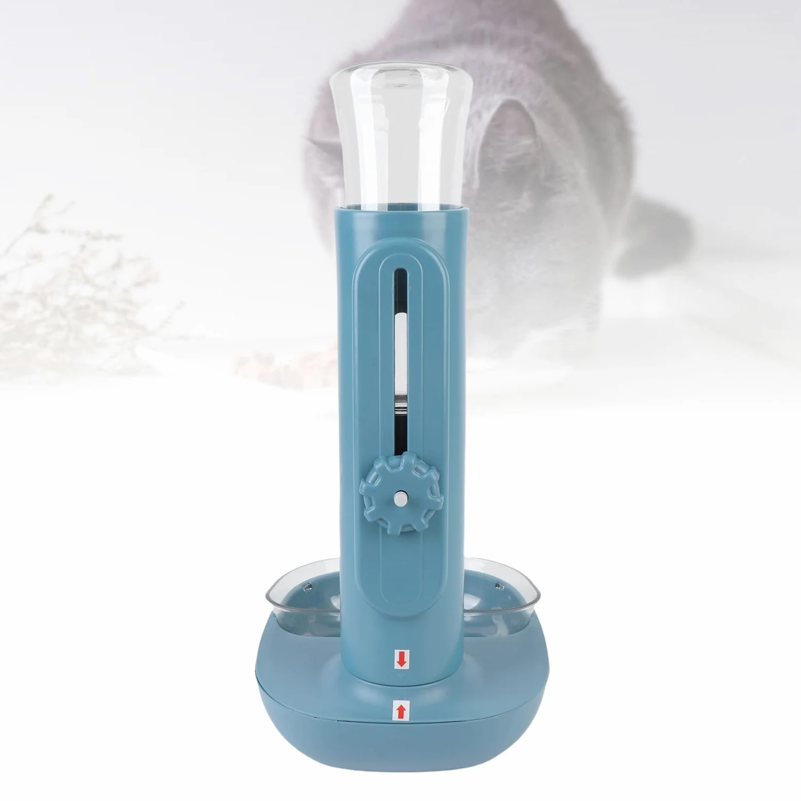 Generic Alimentatore Automatico per Acqua in Piedi per Animali Domestici, Regolabile in Altezza, Tipo Sospeso per Cani, Gatti, Plastica, 9,45x7,68 Pollici (BLUE)