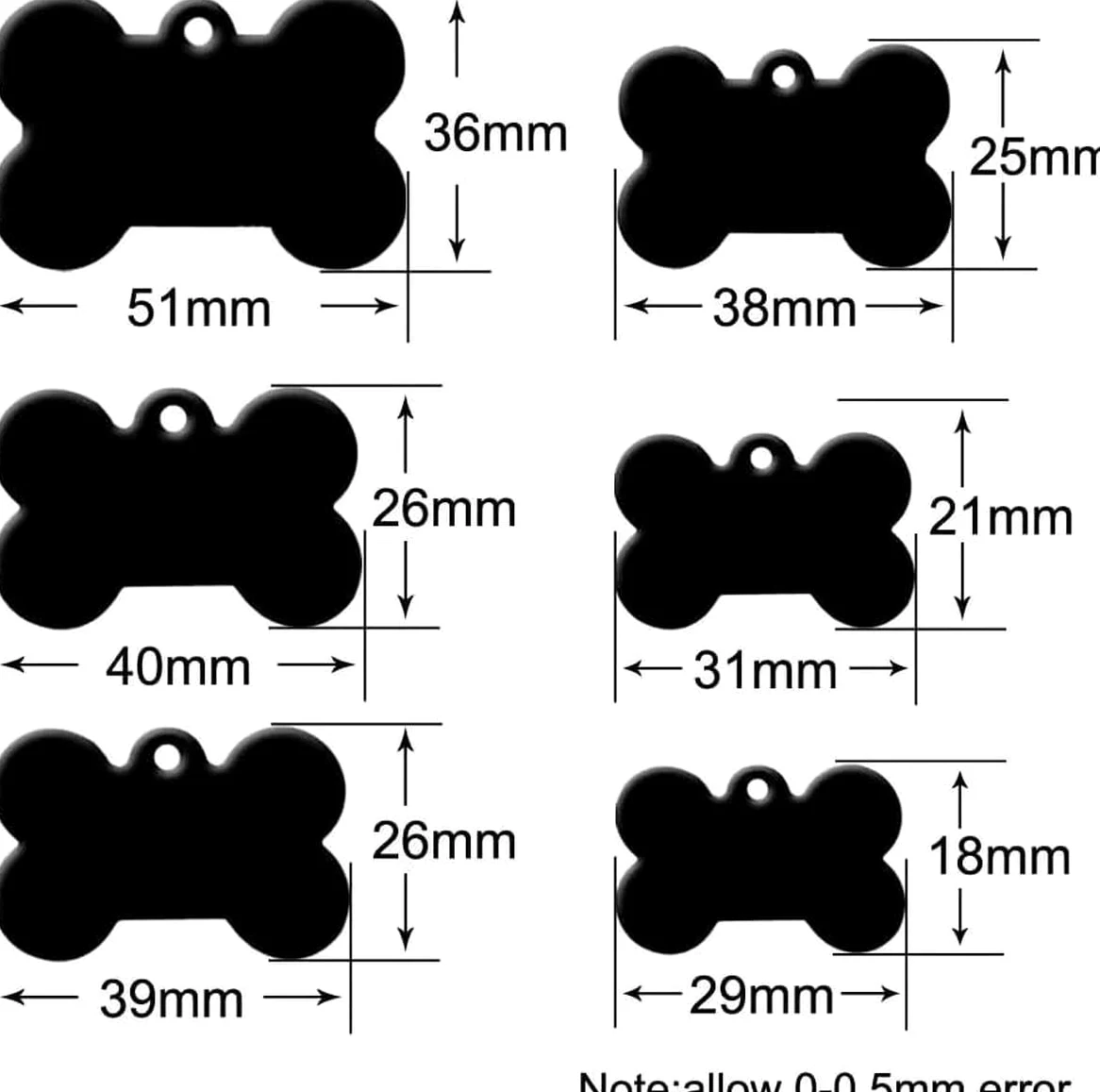100 pezzi personalizzabili incisi in alluminio per animali domestici tag vuoto per animali domestici tag osso gatto cane identificazione animale domestico tag nome animale domestico numero etichetta