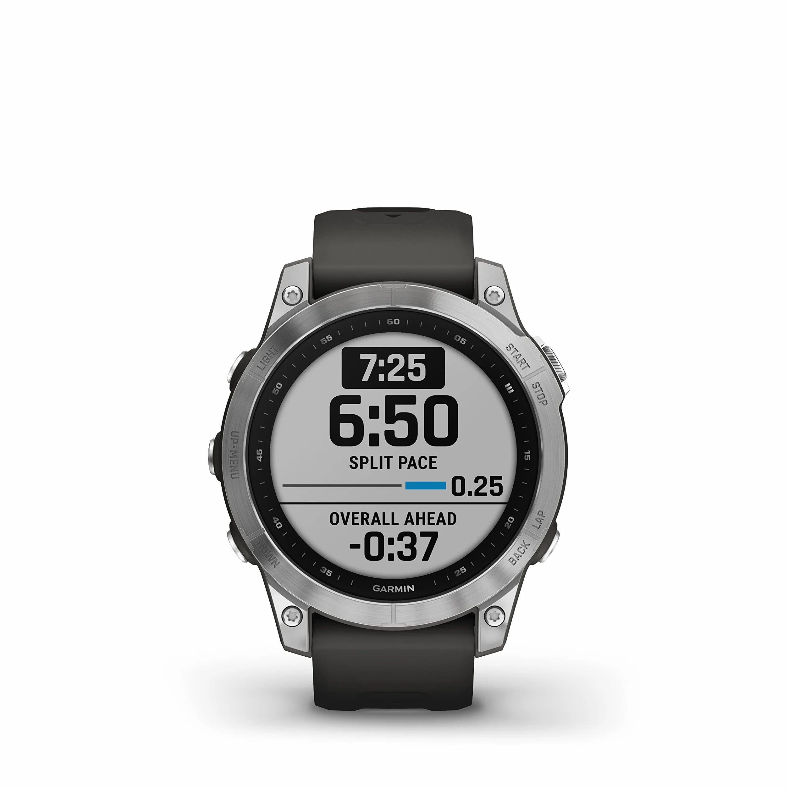 Garmin fēnix 7, Smartwatch, 47mm, Display 1,3", Touchscreen, +30 Sport, GNSS multi-band, Cardio, SpO2, Mappe, Musica, Garmin Pay, Autonomia 18 giorni (Silver & Graphite)