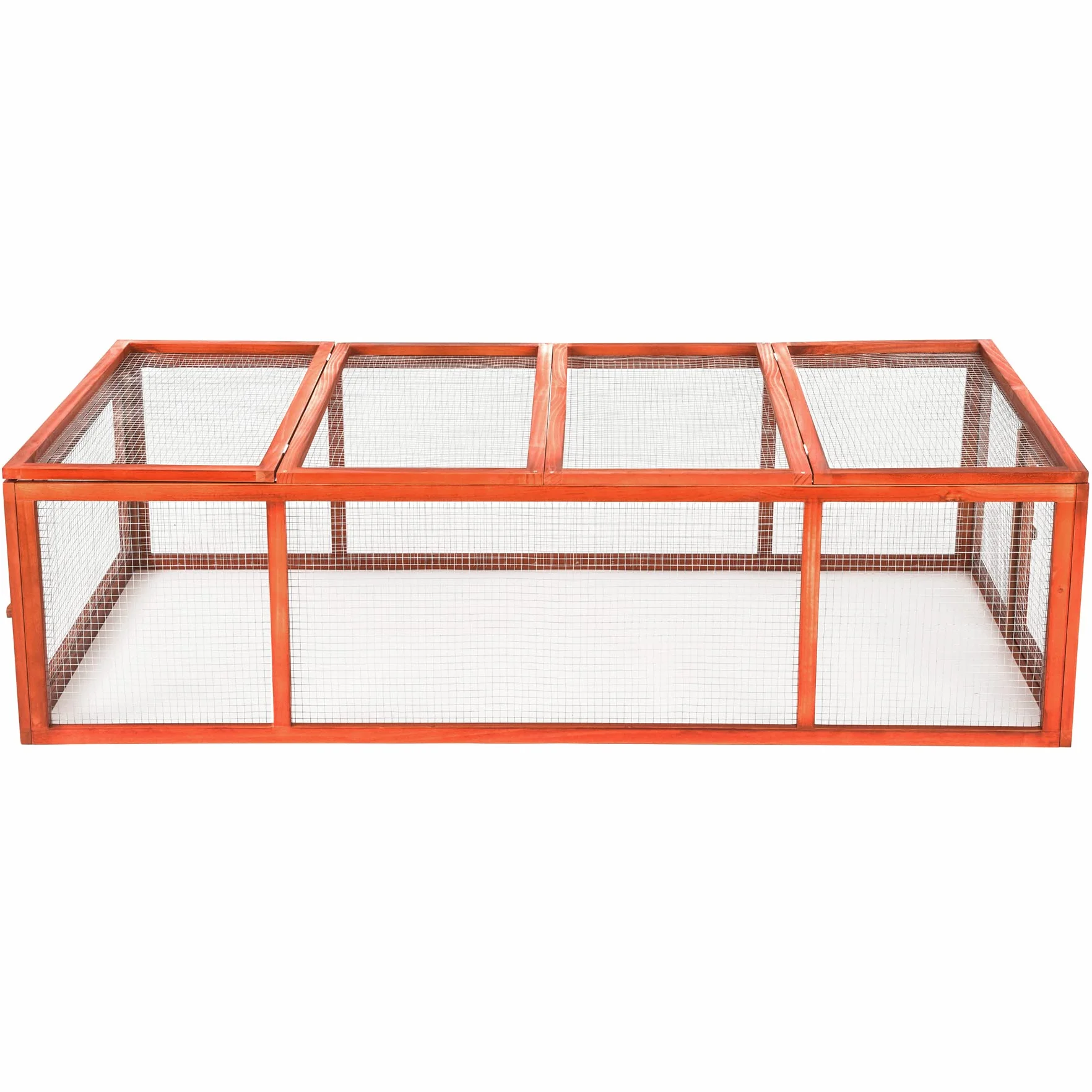 tectake® Conigliera da Esterno, 4 Porte, con Facile Accesso, Utilizzabile a Se Stante, Recinto Per Conigli, Gabbia Esterno, Casetta, Recinto Piccoli Animali - Marrone