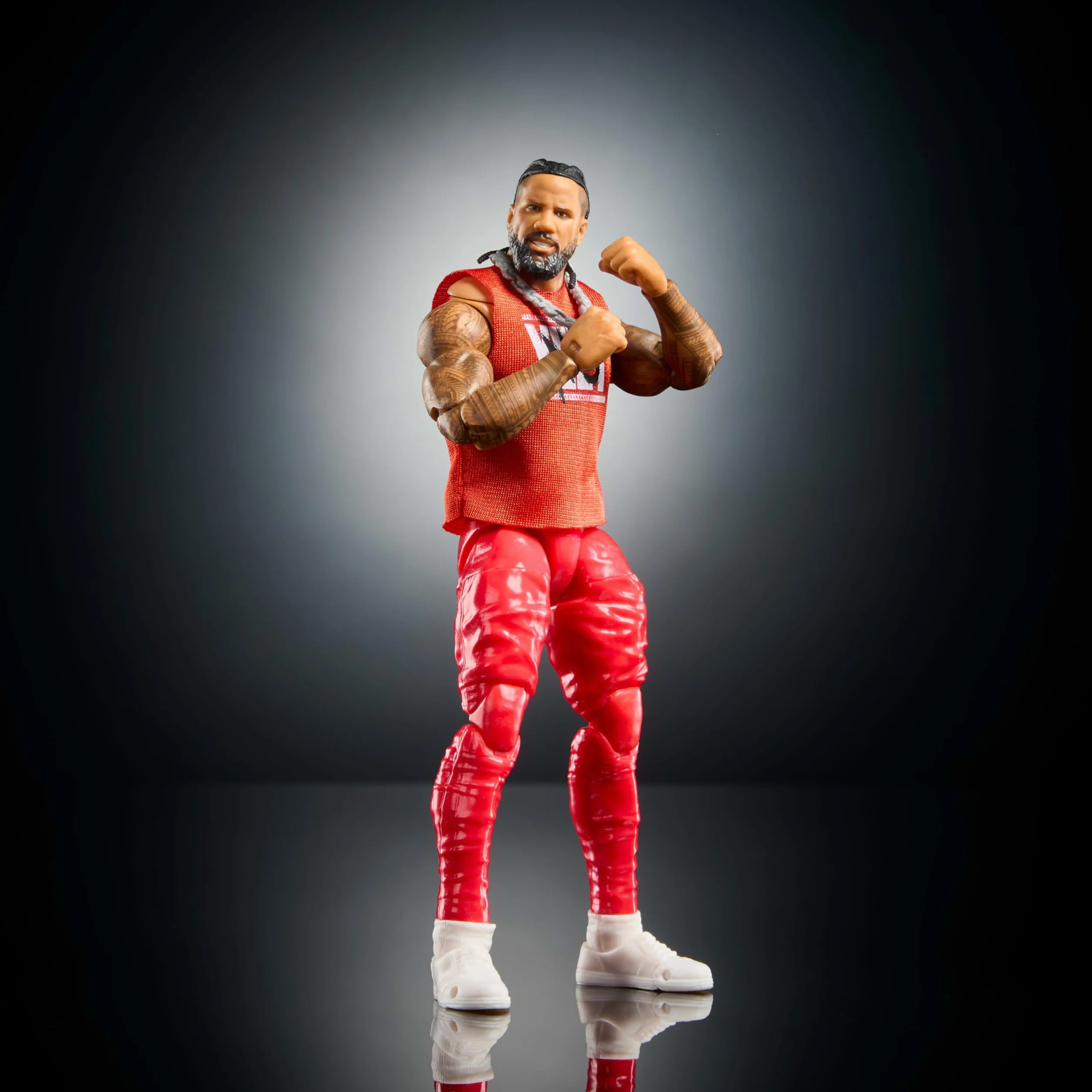 Mattel WWE Ultimate Edition Action Figure Jimmy USO 6" da collezione, teste e mani intercambiabili, 30 punti di articolazione