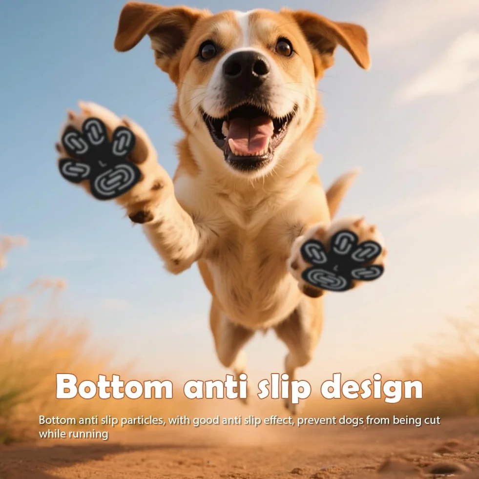 Protezione zampe per cani antiscivolo in gel di silicone 28 pezzi (L)