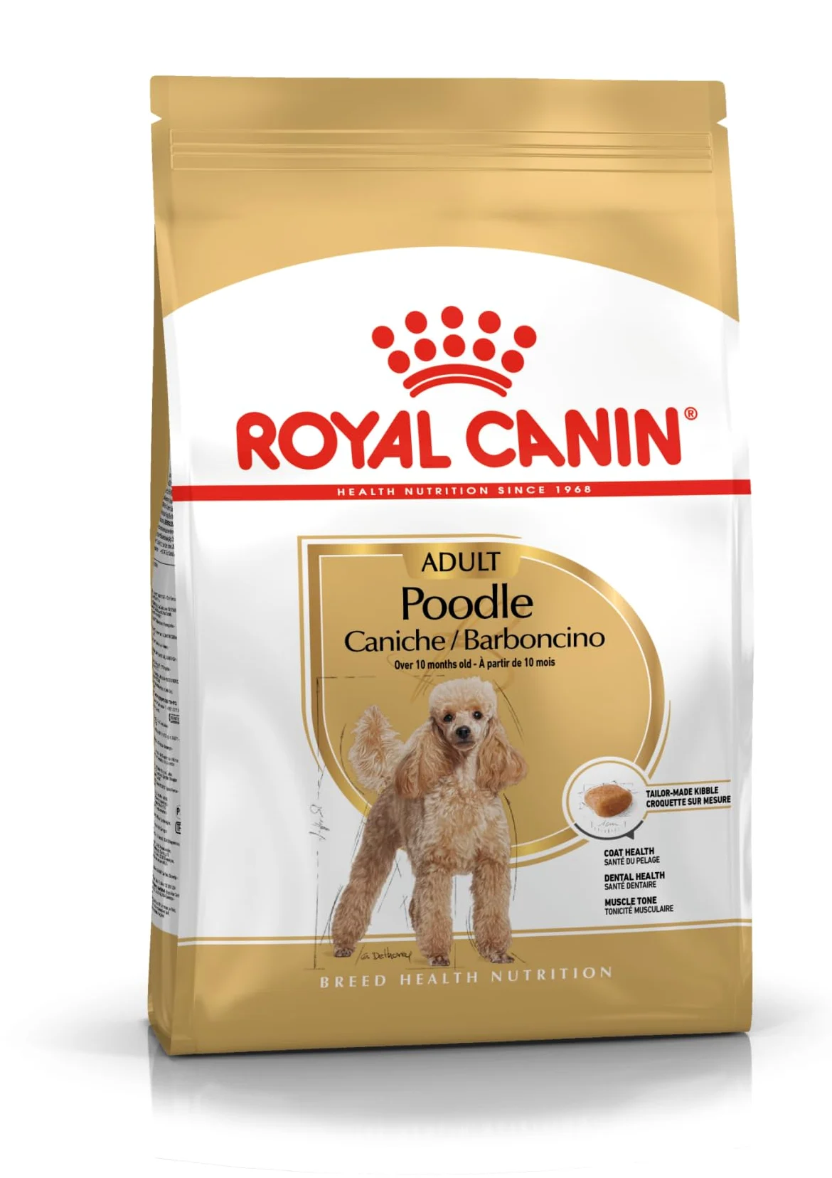 Royal Canin Poodle Adult | 3 kg | Alimento secco per Barboncini adulti | Per sostenere il pelo e il tono muscolare | Per cani a partire da 10 mesi di età