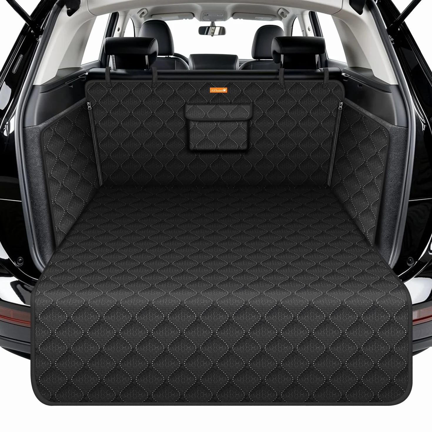 Alfheim Telo Auto per Cani Bagagliaio auto doppio livello Protezione Antiscivolo e Impermeabile Lavabile Durevole Tappetino di Viaggio, Universale per SUV per Auto