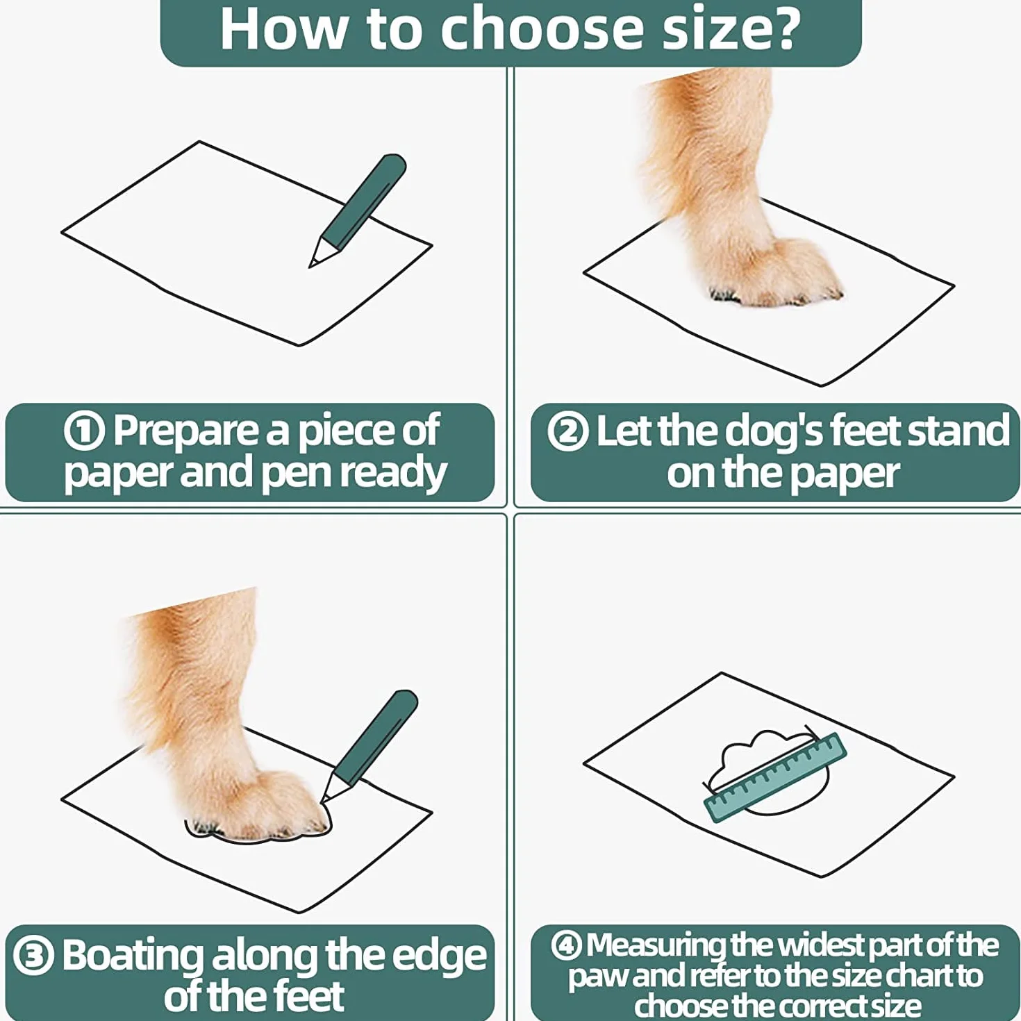 Stivali per Cani 4pcs Scarpe Traspirante Antiscivolo con Cinghie Regolabili Riflettenti Piccola Media