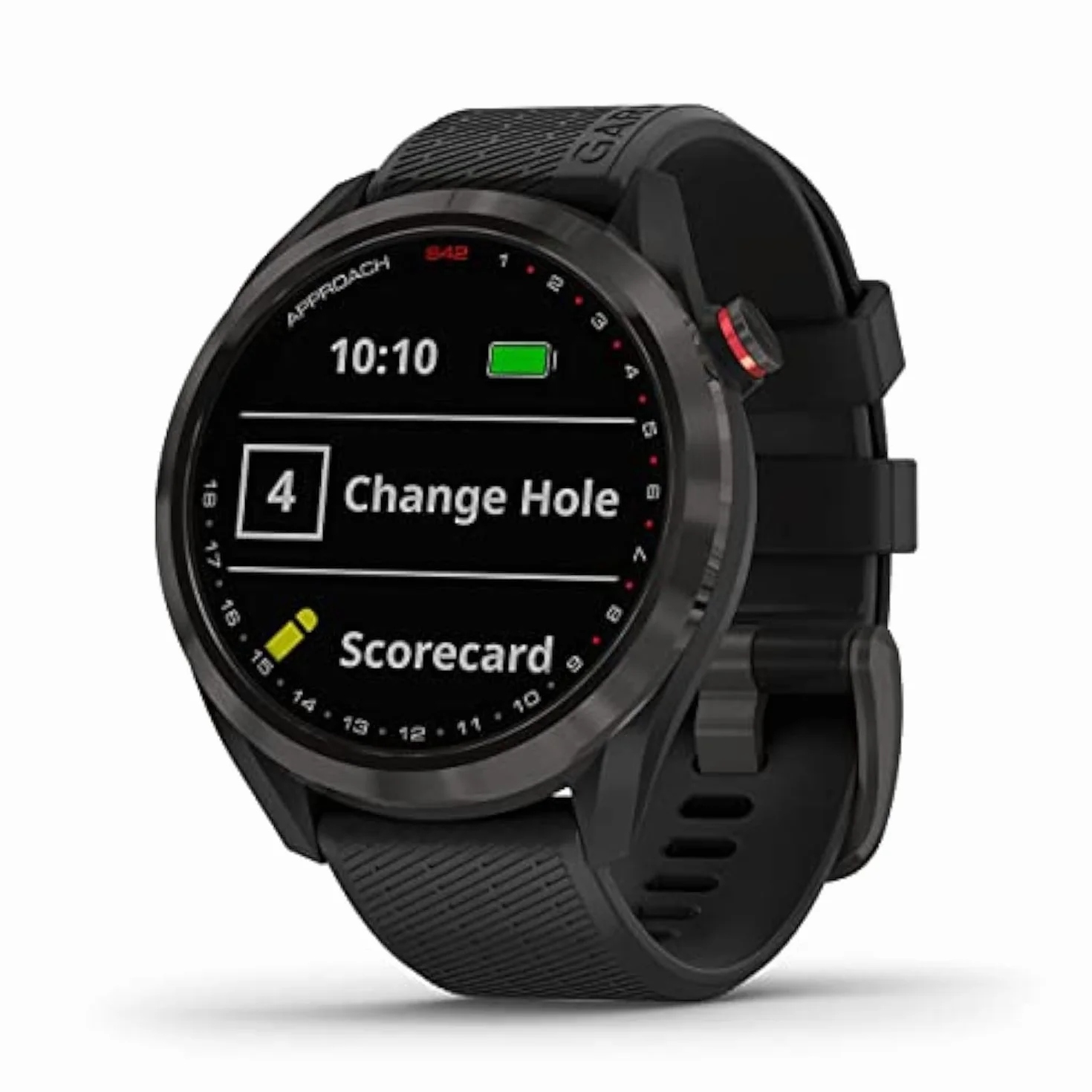 GARMIN S42 GPS da golf, Adulti Unisex, Carbon Gray/Black, 43,4 x 43,4 x 11,7 mm