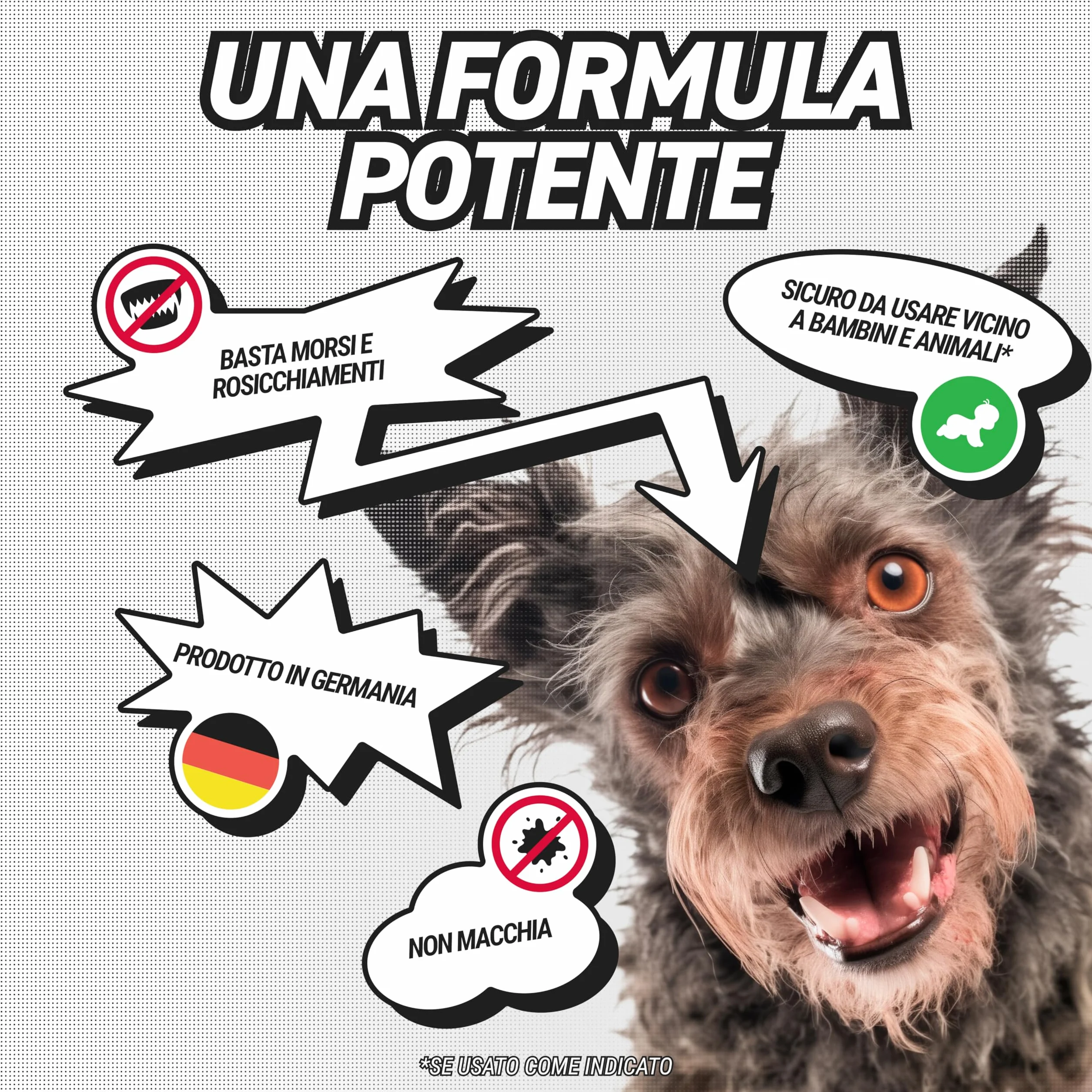 RepellShield Spray Disabituante per Cani - 250ml - Anti Pipì & Morsi, Protegge Mobili & Giardino - Non Macchia - Spray Amaro per Addestramento Cani e Gatti Sicuro & Efficace