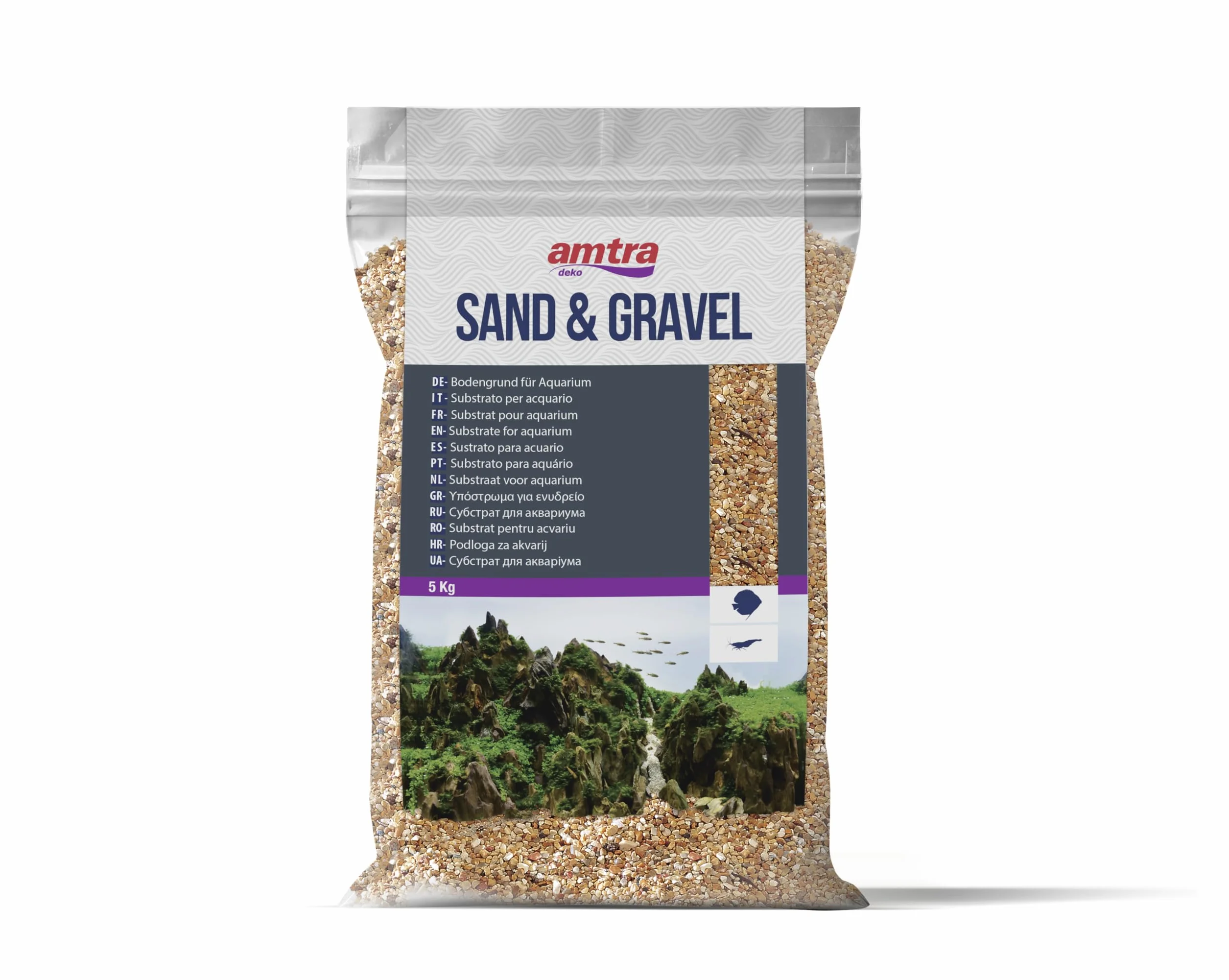Amtra Sabbia Ambra - Sabbia per acquario 1-2 MM 5KG