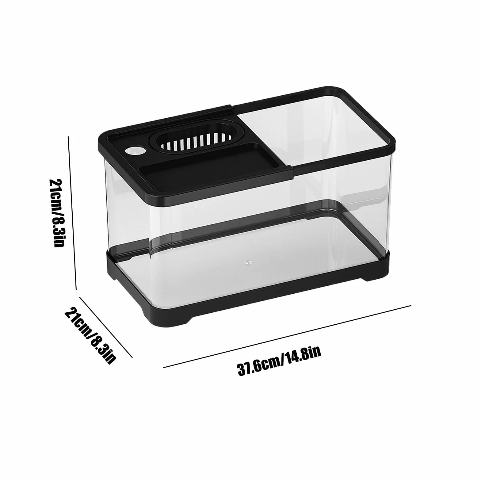 Acquario in vetro per principianti Aqua Cube Glass Fish Tank Starter Kit