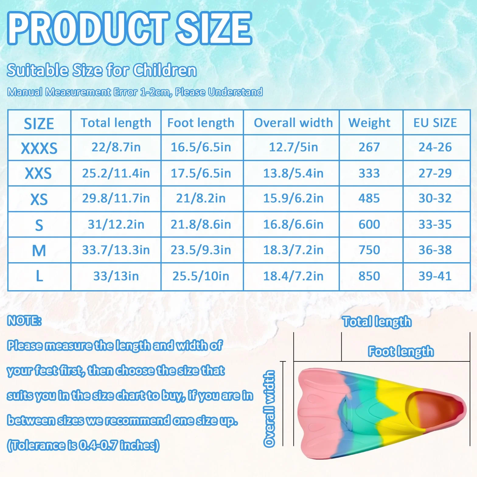 Pinne da nuoto in silicone corto per bambini e adulti allenamento snorkeling
