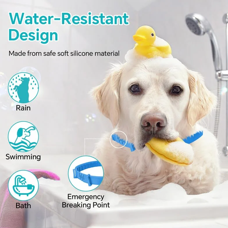 WEALLIN Collare Calmante Anti-Ansia per Cani, Regolabile e Impermeabile, Feromoni Naturali 60 Giorni (2pz), Blu