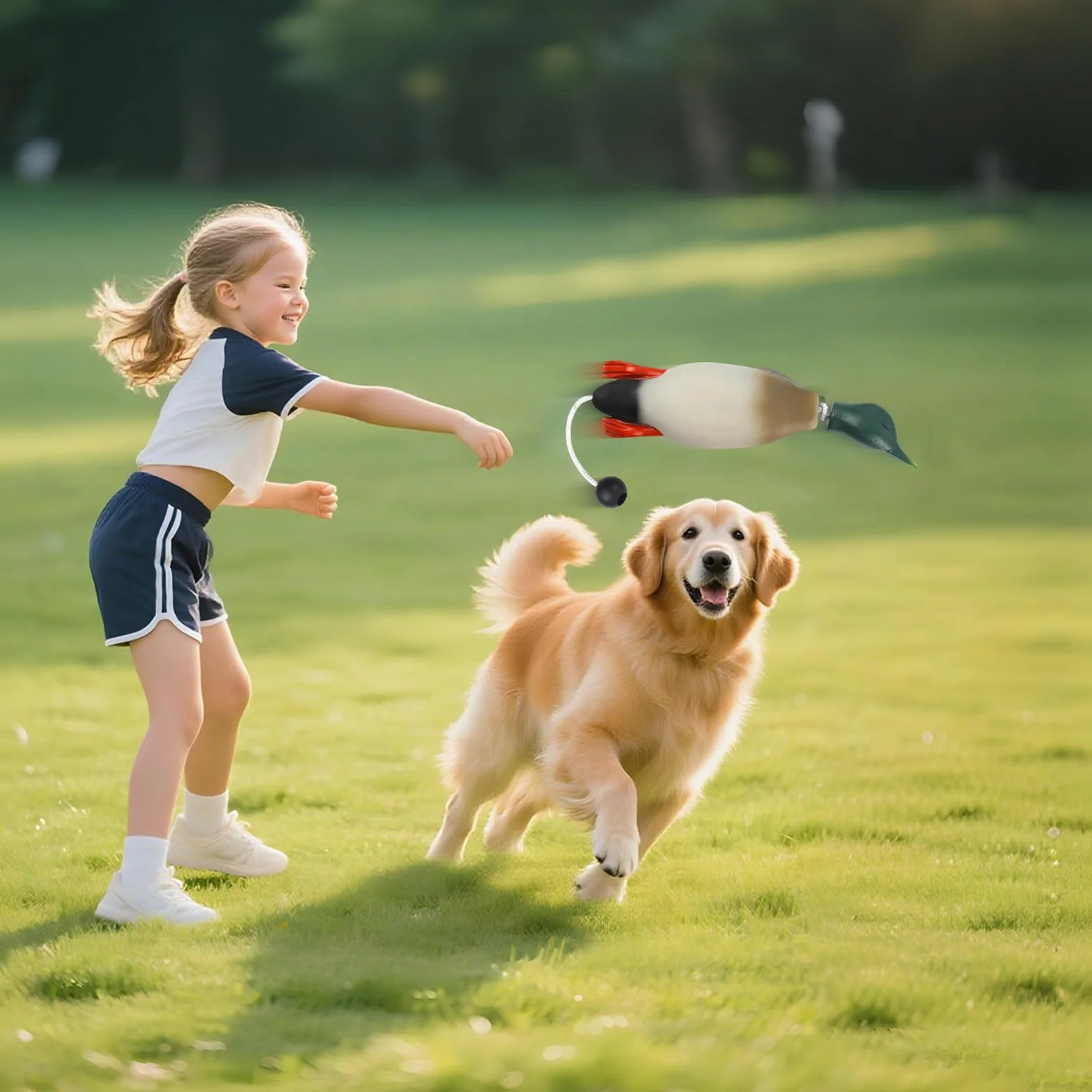 Dog Training Dummy,Dummy per Cani,Accessori per Cani da Caccia,Paraspruzzi Fittizio di Allenamento Cane,Gioco Galleggiante per Il Riporto e l'allenamento in Acqua (Anatra con Piedi)