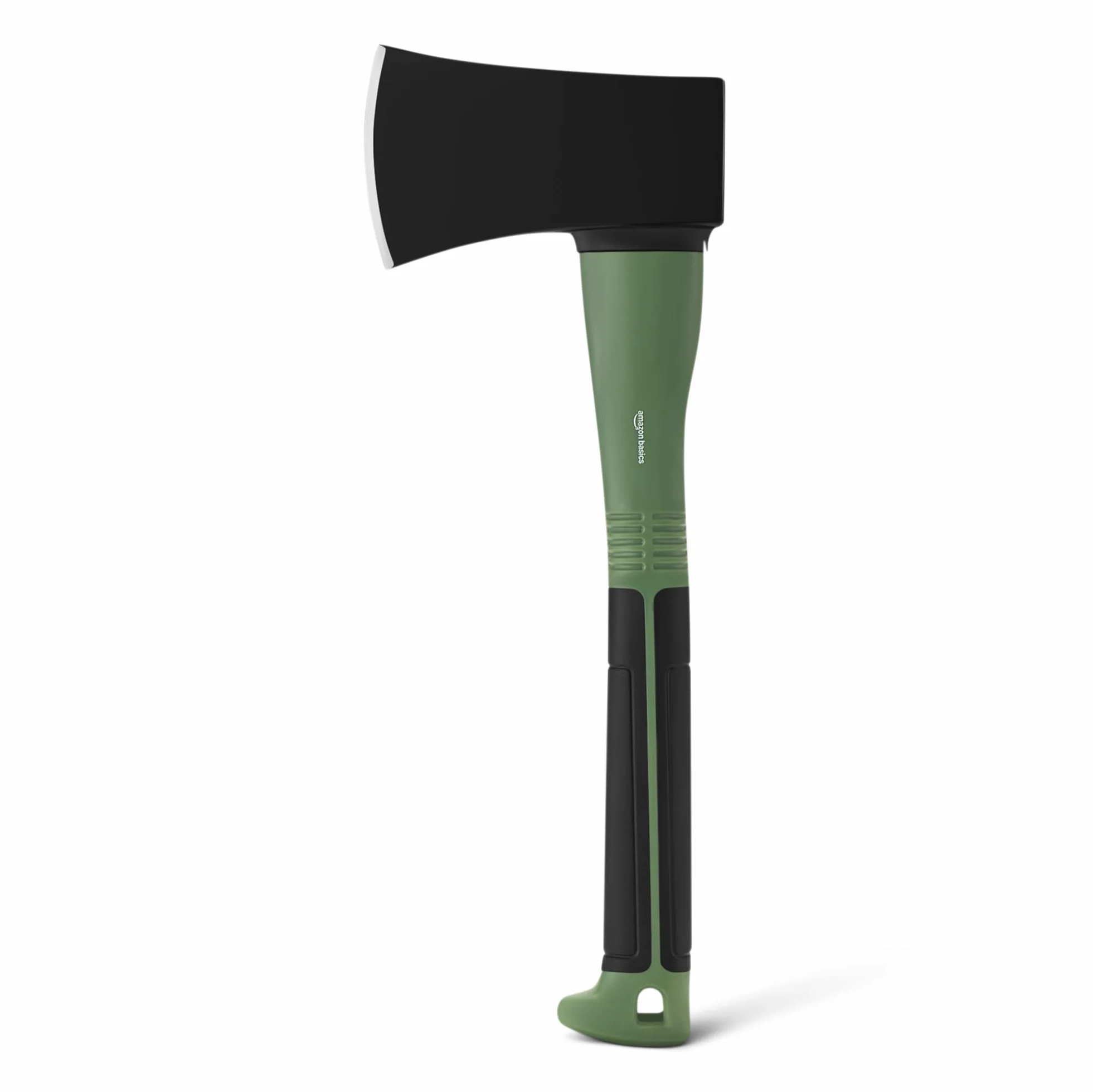 Amazon Basics Ascia Spaccalegna per Tagliare la Legna, 15 × 5.5 × 1.1 Inches (L×P×A), Oliva, Nero, Confezione da 1