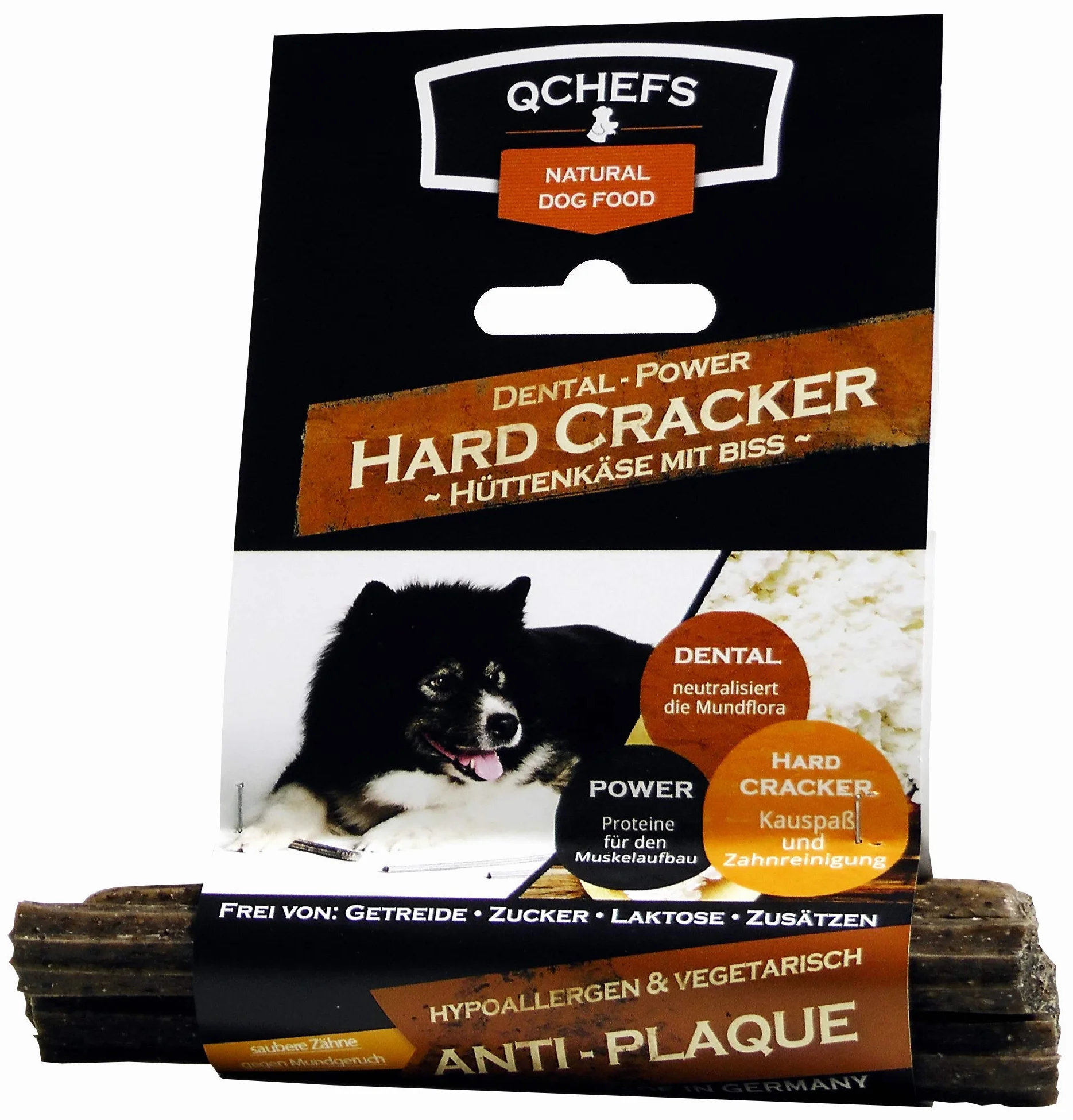 Qchefs Cani Snack Dental Power Hard Cracker, Confezione da (3 X 100 G)