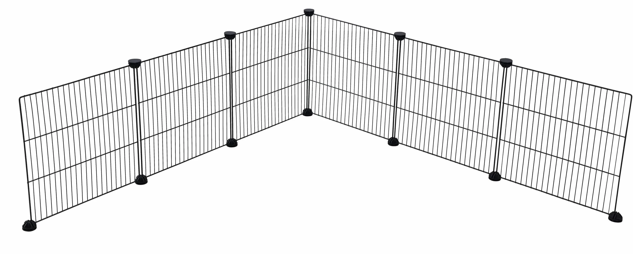 Kerbl Pet Ampliamento per recinti all'aperto, 6 elementi aggiuntivi in rete metallica, 35x35cm ciascuno, metallo, nero, ampliabile a piacere
