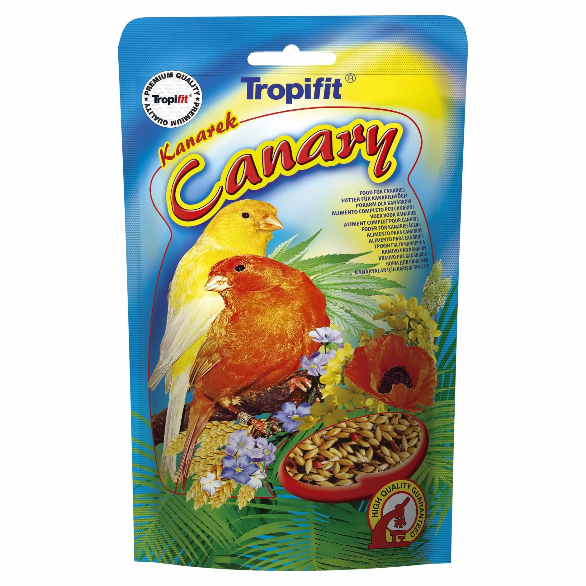 CANARY 250g - alimento di base di tutte le varietà di canarini, cereali e semi di erba,