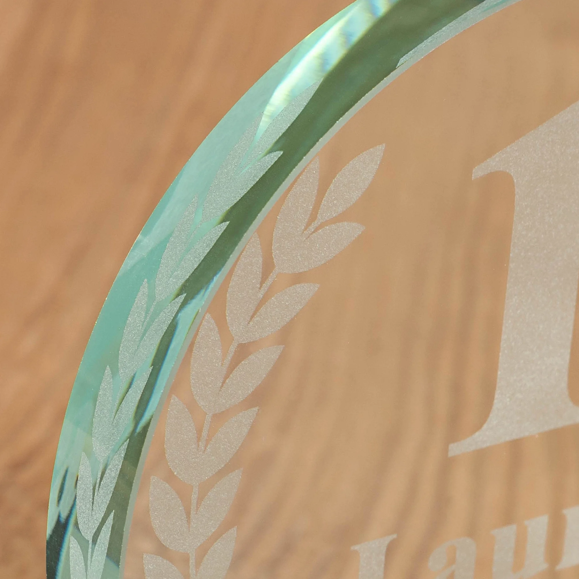 Wanapix | Trofeo Personalizzato in Vetro | Incisione Laser | Astuccio Incluso | Premio/Trofeo/Ricordo | Rotondo 10x11 cm
