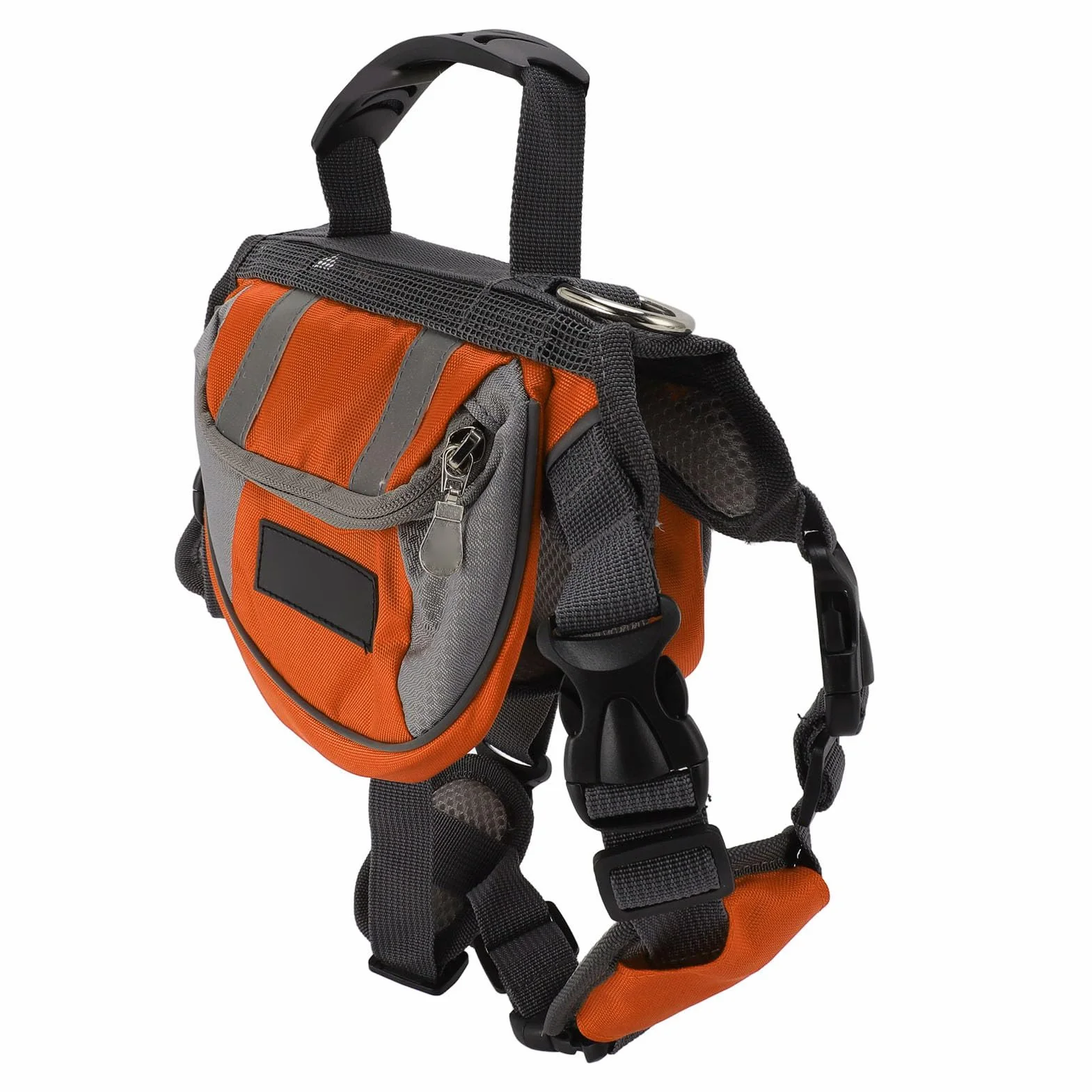 Borsa da Sella per Zaino per Cani, Borsa da Sella con Imbracatura Regolabile con Tasche Laterali di Sicurezza Riflettenti Gilet per Cani per Escursionismo, Campeggio, Viaggi,