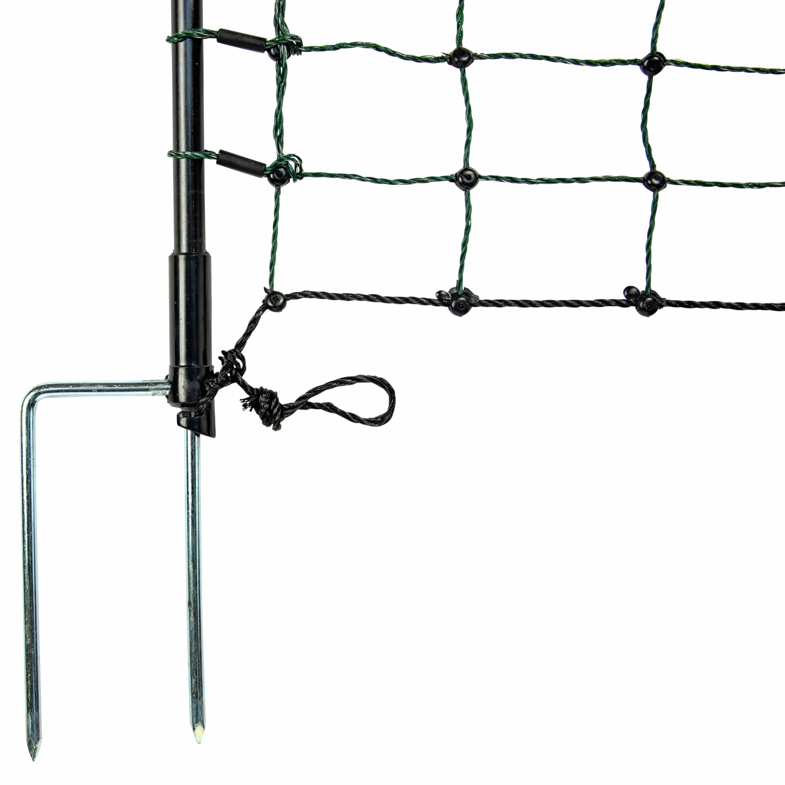 horizont Recinto per cani strongLine 110, 9 pali in fibra di vetro a doppia punta lunghi 25 m, alti 110 cm, tutto senza elettricità, recinto per cani da campeggio