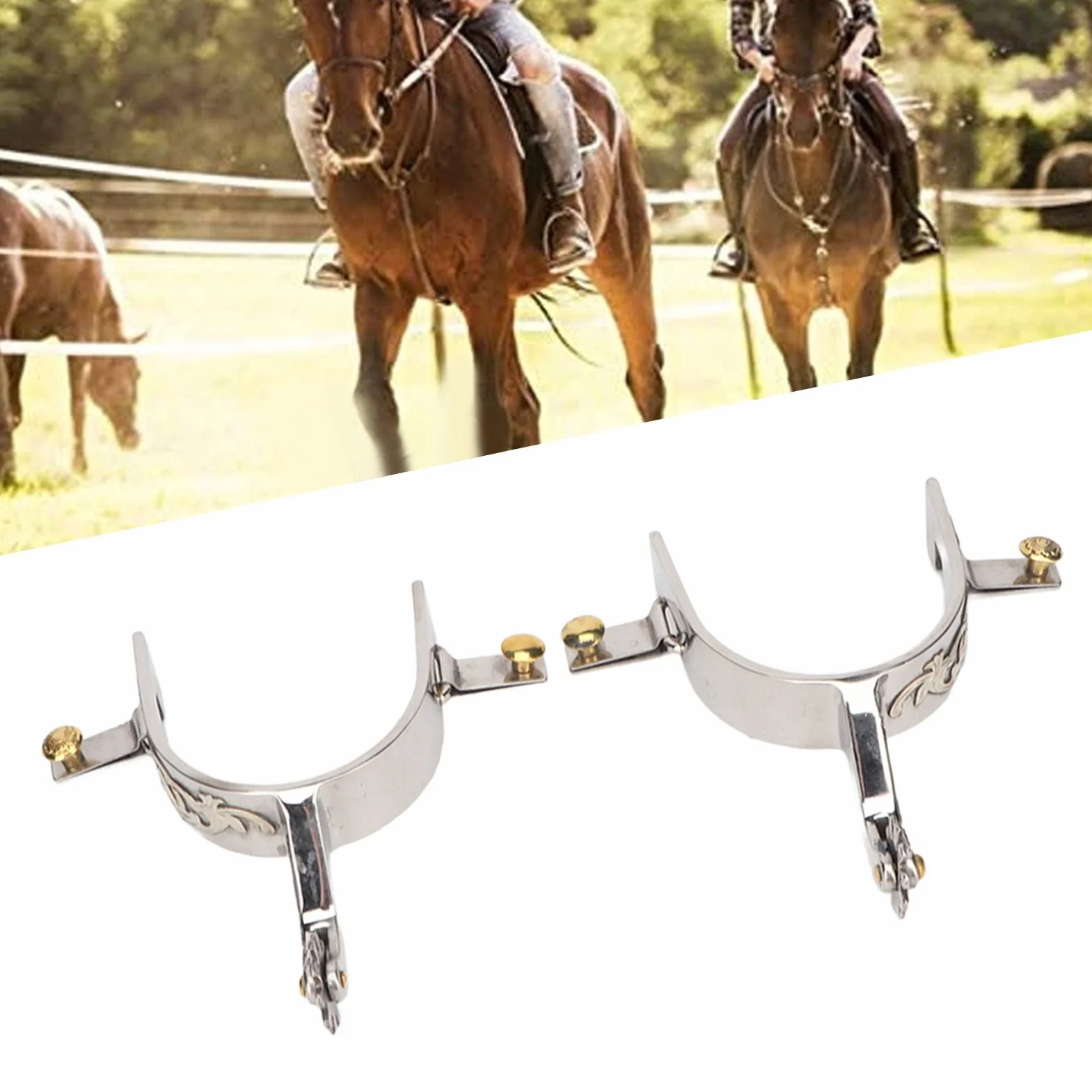 Focket Speroni Western da Cowboy, 2 Pezzi Speroni da Cavallo in Acciaio Inossidabile Squisito Vintage con Ingranaggio Rotante,Speroni da Stivale Steampunk in Metallo di Ottima Lavorazione