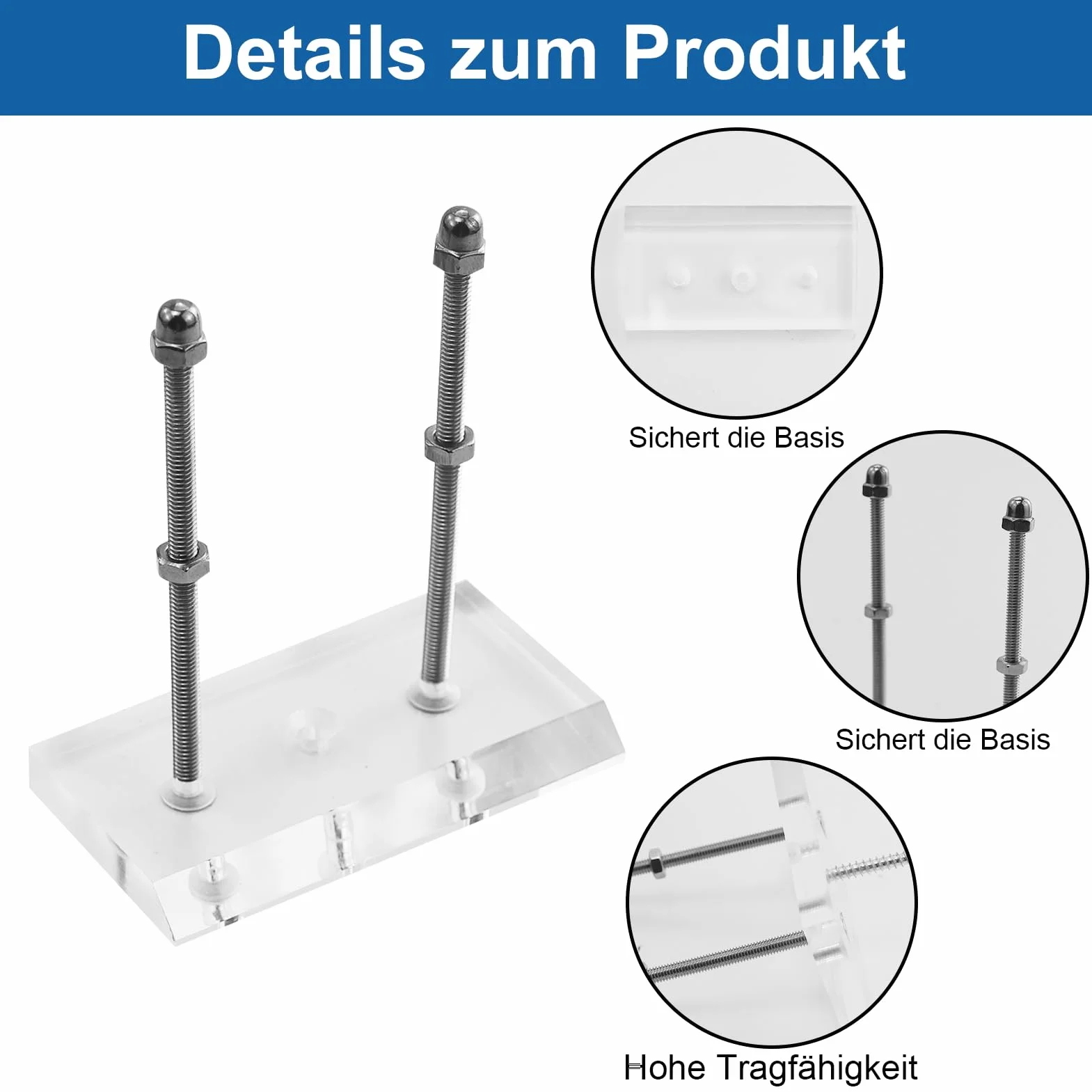 Supporti Parete Skateboard in Acrilico Trasparente, Espositore Professionale, Gancio Acrilico per Stoccaggio Display, 2 Pezzi