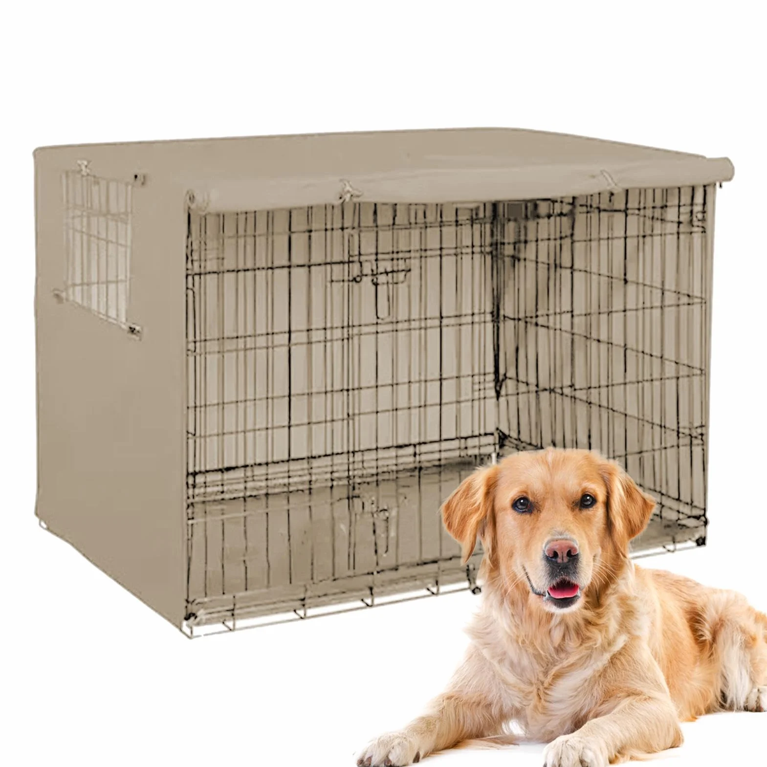 Copertura per gabbia per cani, impermeabile e antivento, in tessuto Oxford, per la privacy degli animali domestici, adatta a gabbie per cani e gatti