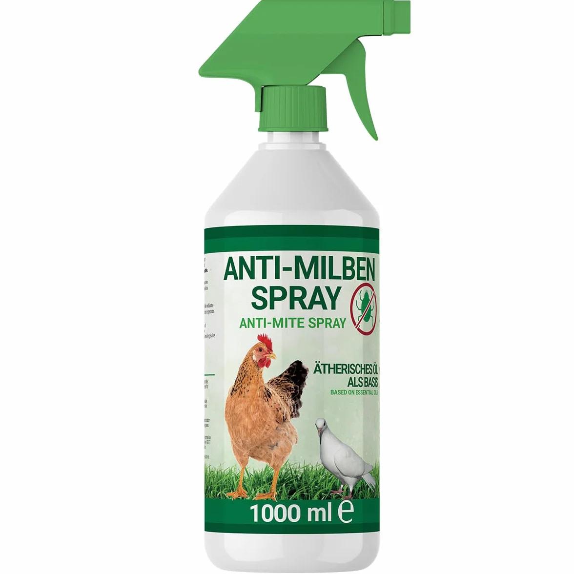Spray antiacaro 1000 ml per pollame uccelli protezione parassiti uso acuto preventivo