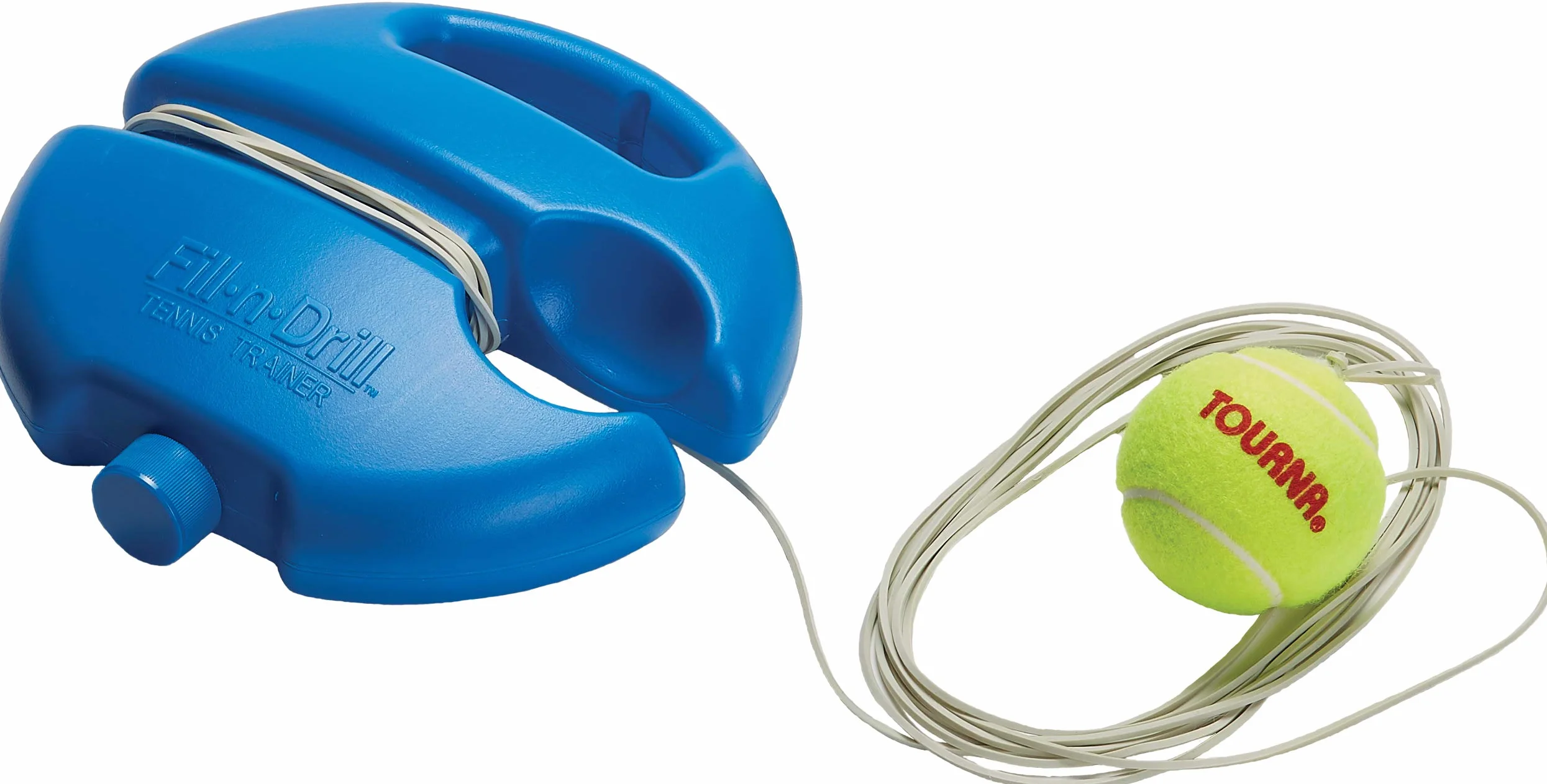 Tourna Fill & Drill Tennis Trainer, Base con Corda legata a Pallina da Tennis, per Allenamento