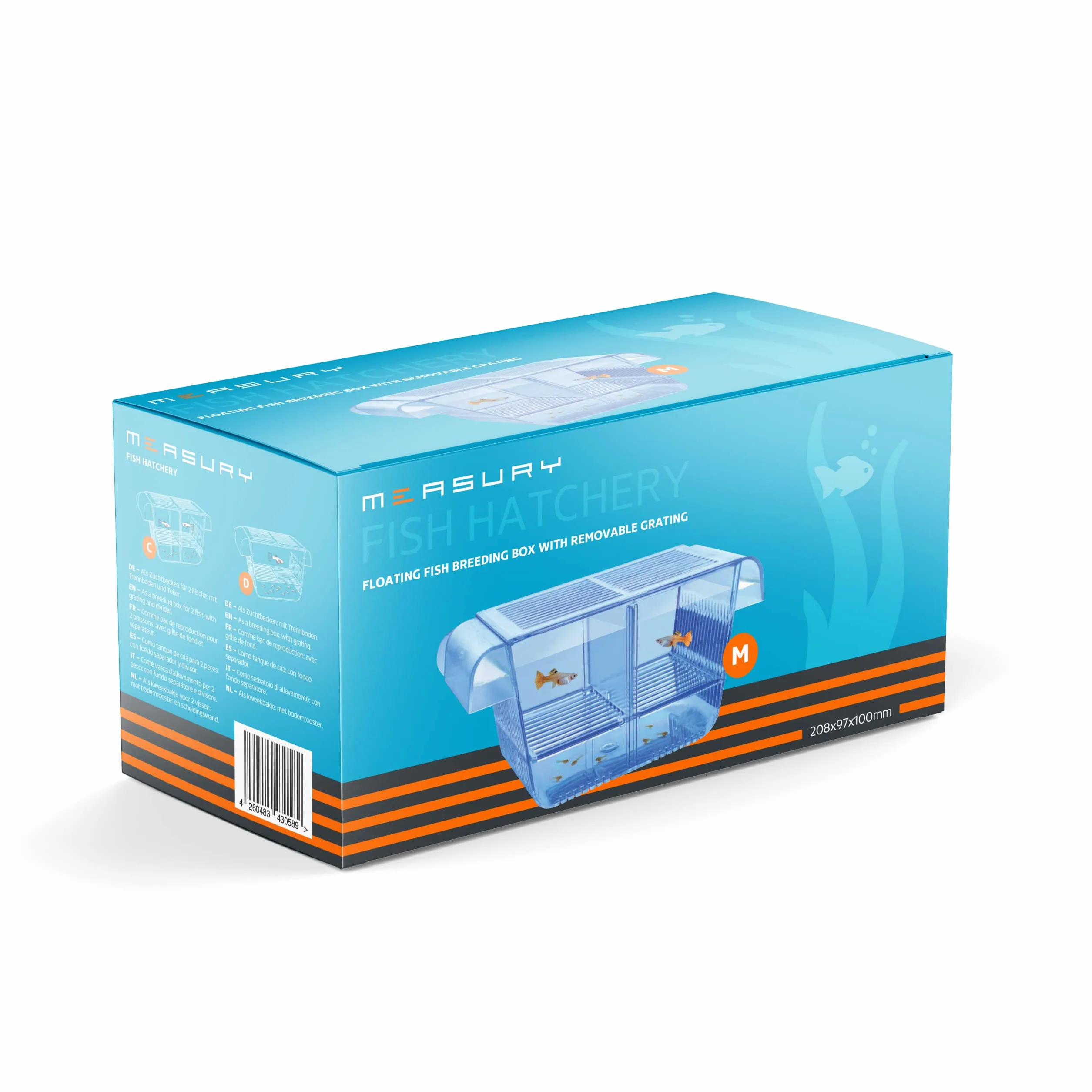 Measury Allevamento Serbatoio dell'Acquario, Spawning Box per l'Acquario, Baby Quarantine Breeding Tank (M: 208 x 97 x 100 mm)