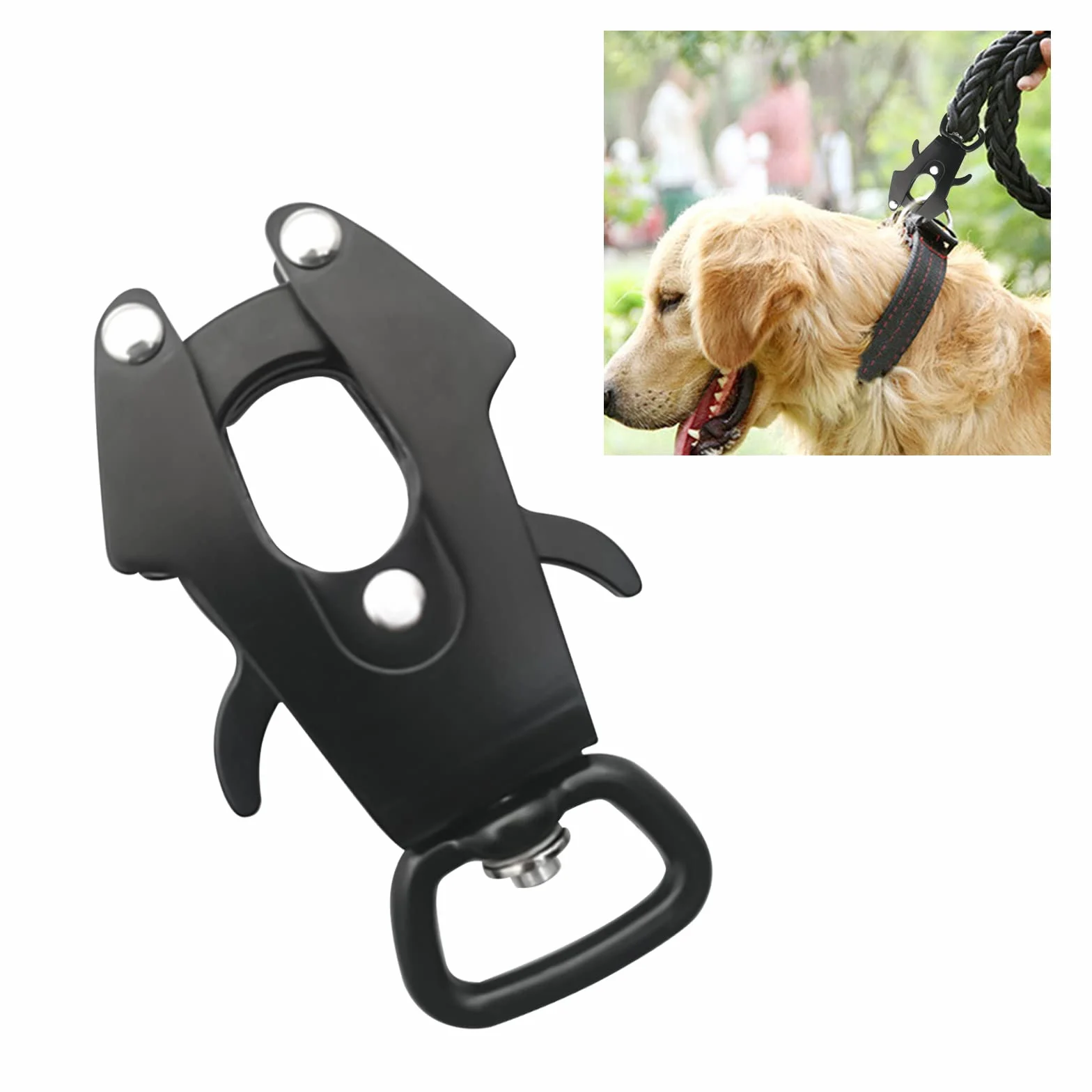 Clip a rana, chiusura in alluminio spaziale, fibbia per guinzaglio per cani resistente, sgancio rapido, fibbia di ricambio per catena per cani resistente alla ruggine, capacità 269,9 kg