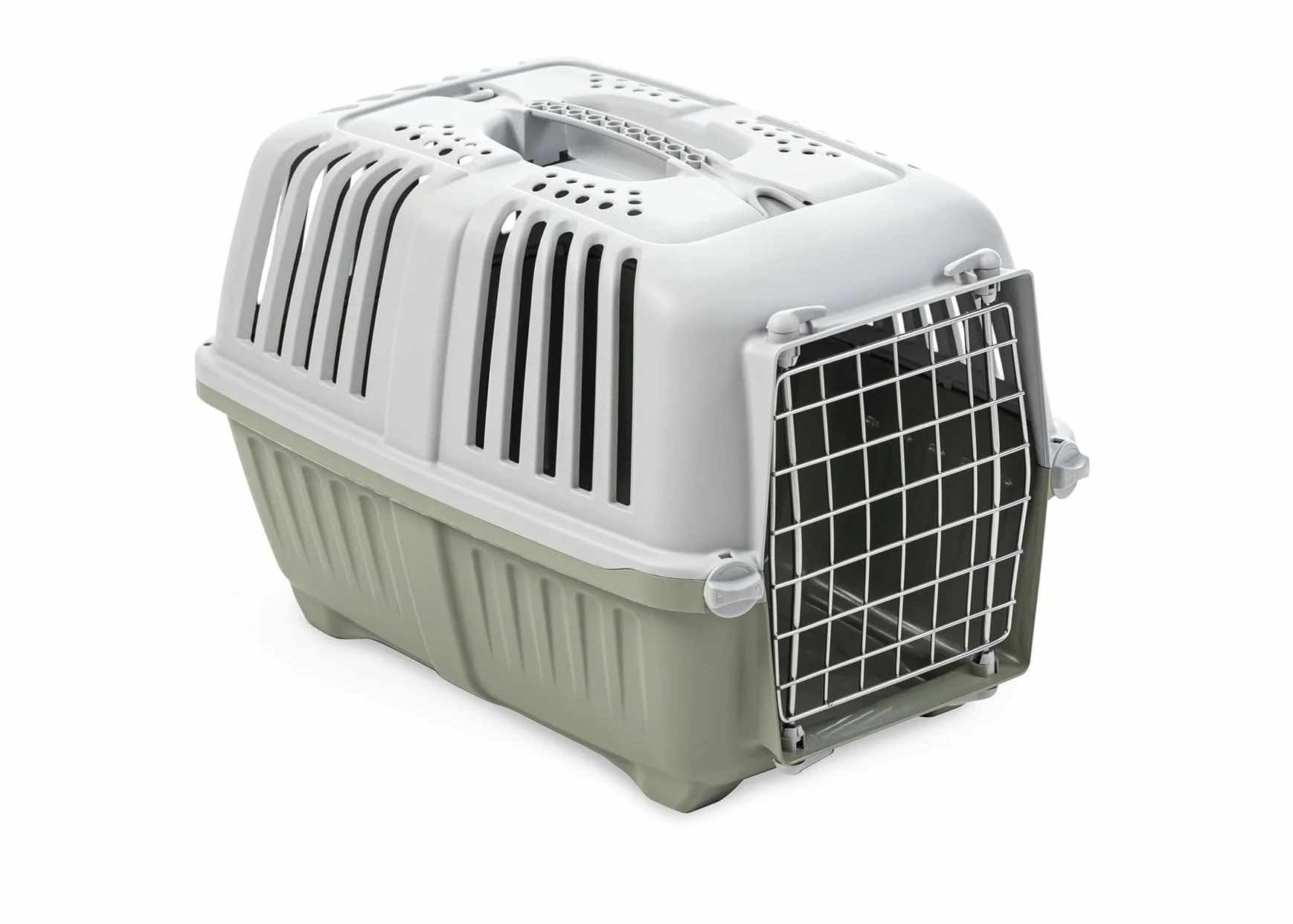 Trasportino Pratiko Metal - Accessorio da viaggio in due misure, con porta metallica, per cani e gatti (Misura 2)