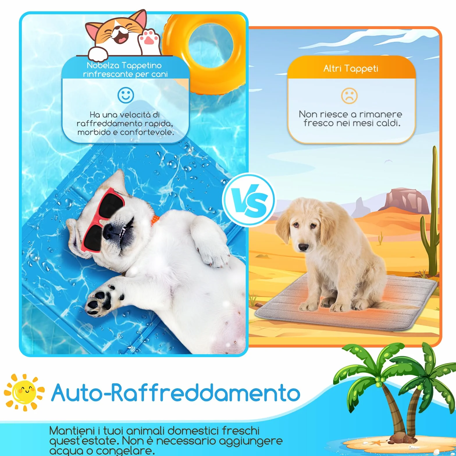 Nobleza Tappetino Refrigerante in Gel per Cani 65x50 cm M
