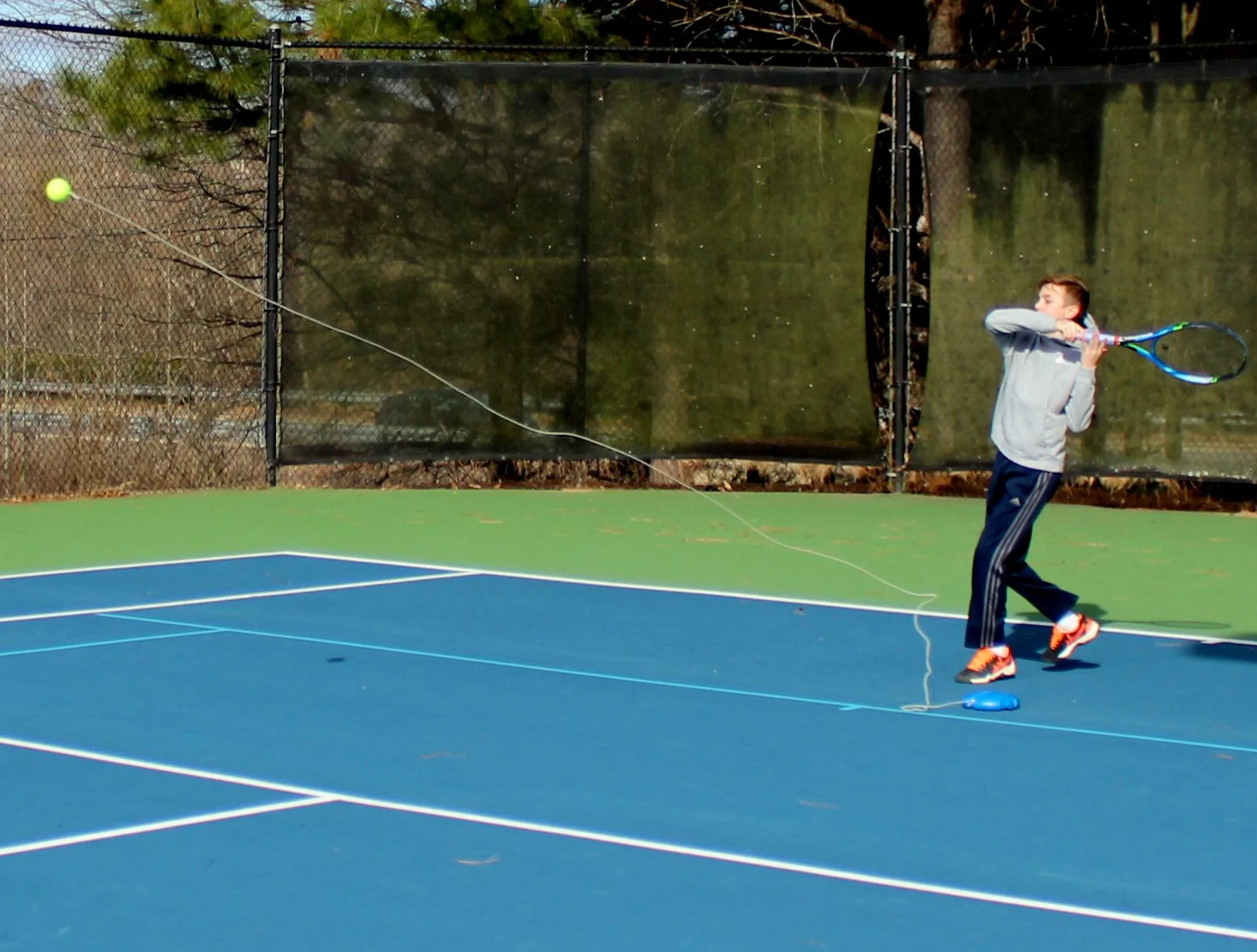 Tourna Fill & Drill Tennis Trainer, Base con Corda per Allenamento