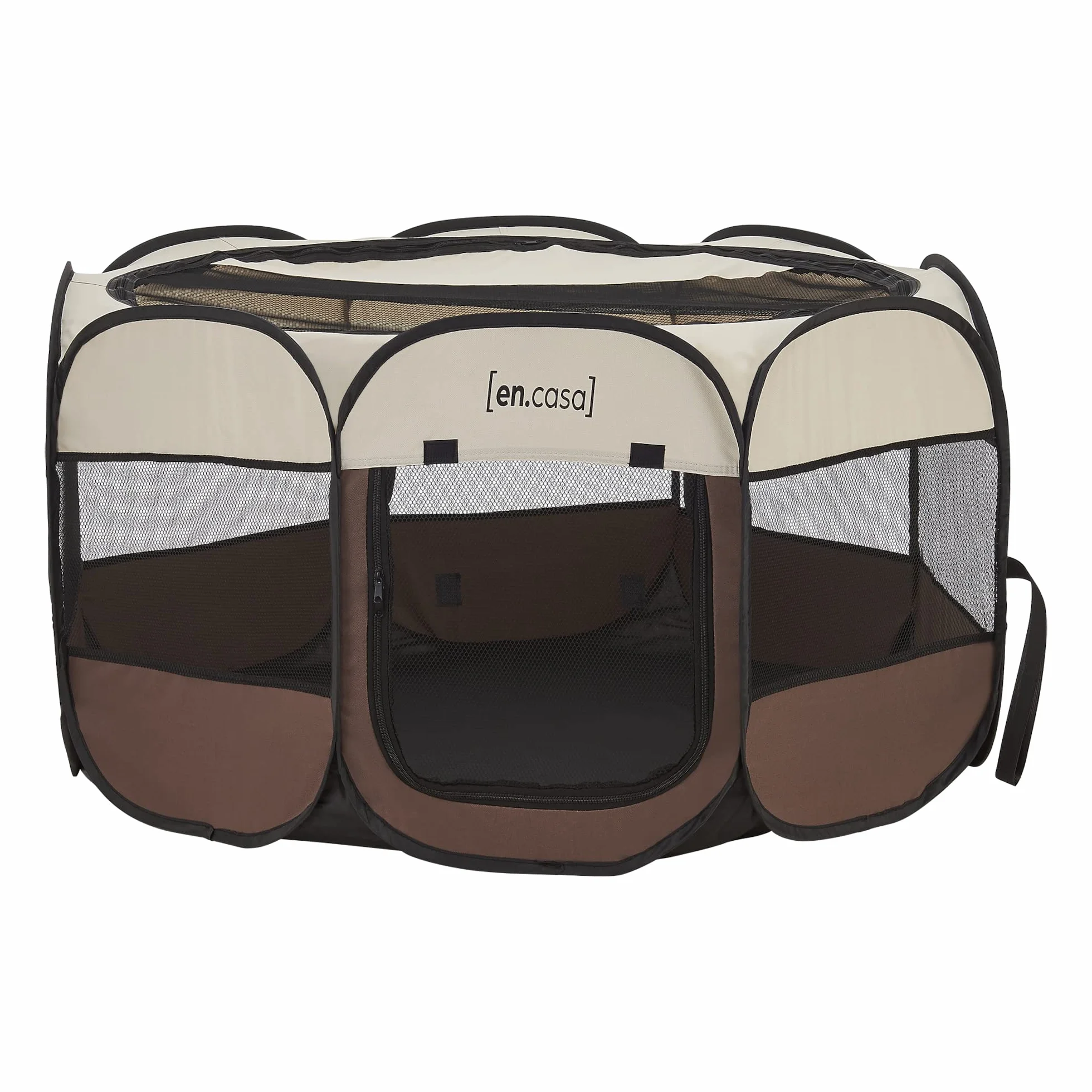 [en.casa] Recinto Morbido per Animali (AxLxP) 58 x 114 x 114 cm Box Pieghevole per Cuccioli, Tessuto Impermeabile, incl. Borsa di Trasporto