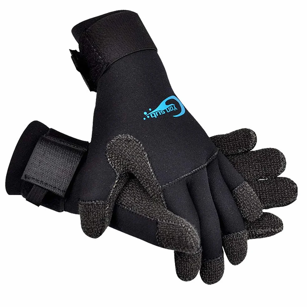 Guanti per muta subacquea da 3 mm, per caccia subacquea, antiscivolo, attrezzatura per pesca subacquea, guanti regolabili in neoprene per immersioni, L