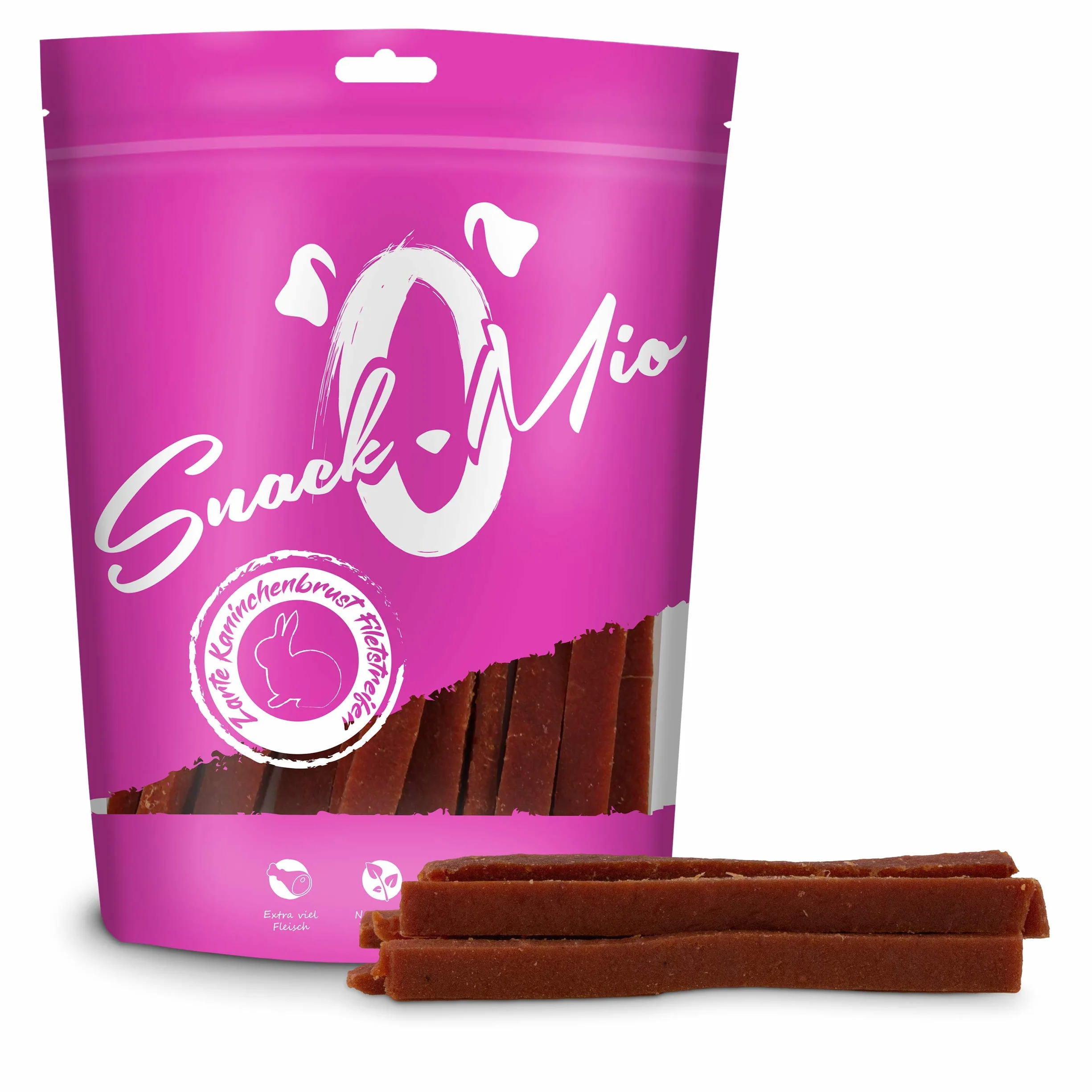 Snackomio Venandi Animal Delicati Straccetti Di Filetto Di Petto Di Coniglio - Mastica Premium Per Cani, 70G - 70 g