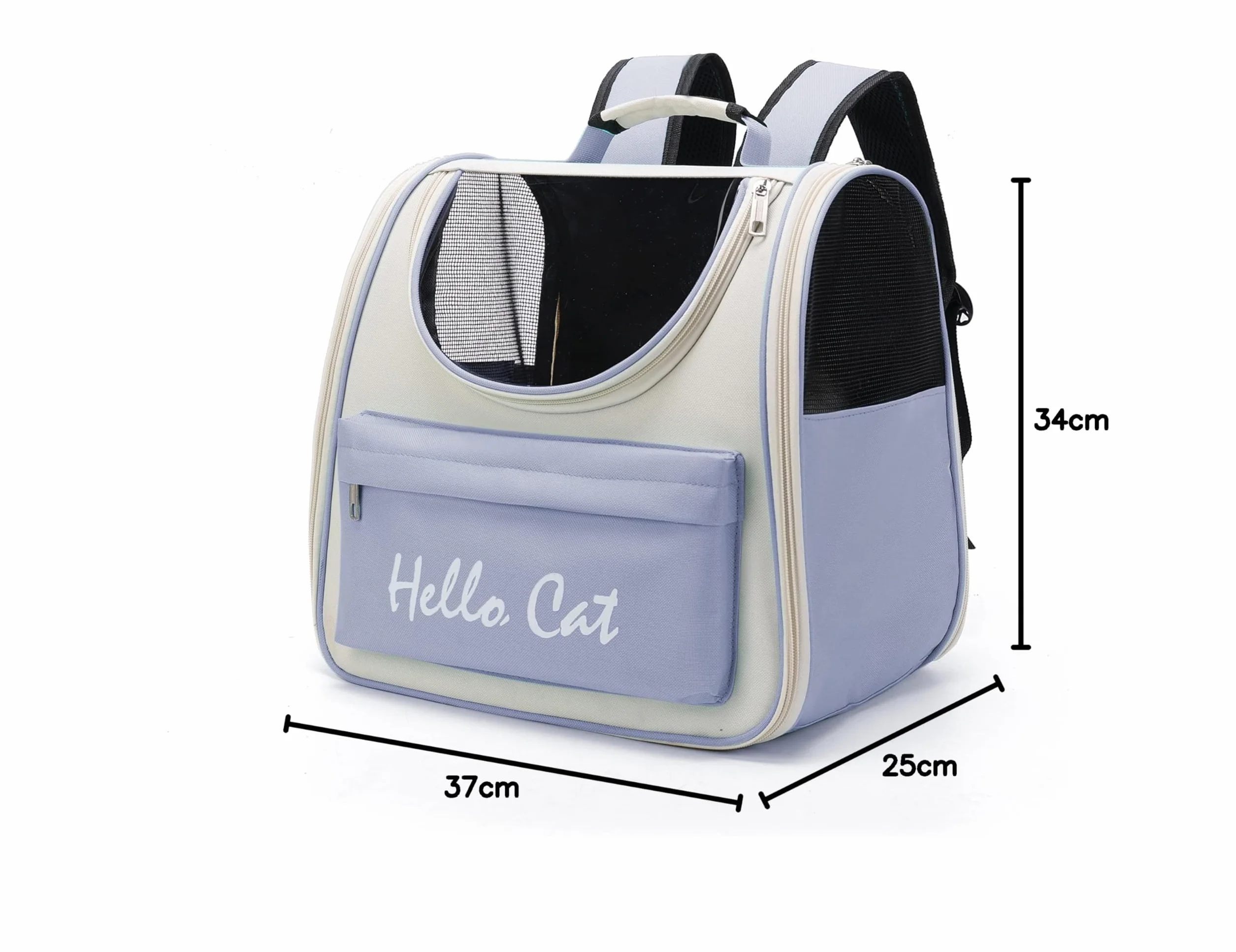 Pet Carino Pieghevole Capsula Zaino per Le Piccole Medie Gatto Cucciolo di Cane, Trasparente E Traspirante Resistente al Calore Carrier per I Viaggi di Campeggio D'escursione (Blu)