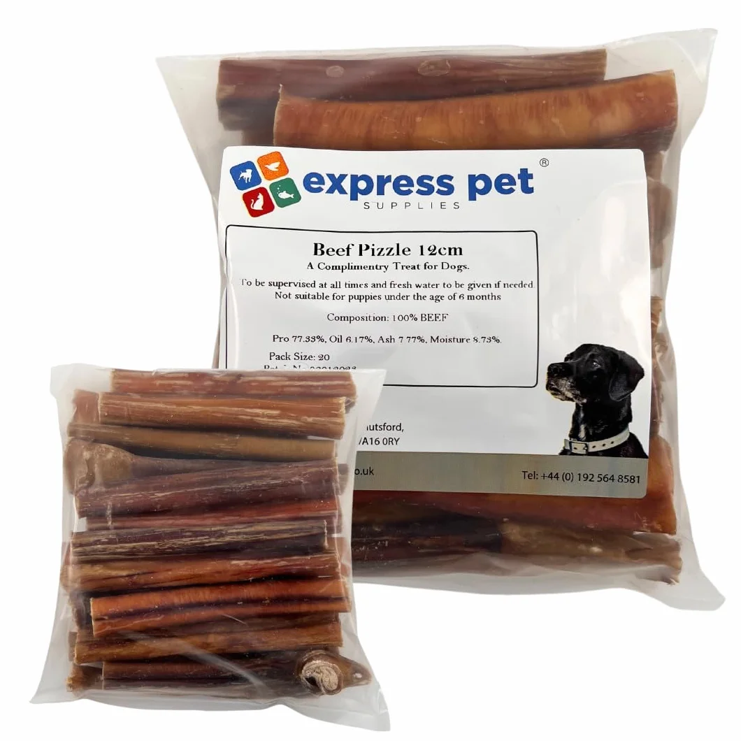 Express Pet Supplies 20 bastoncini da masticare (spessi) Bulls PIZZLES Bully per cani