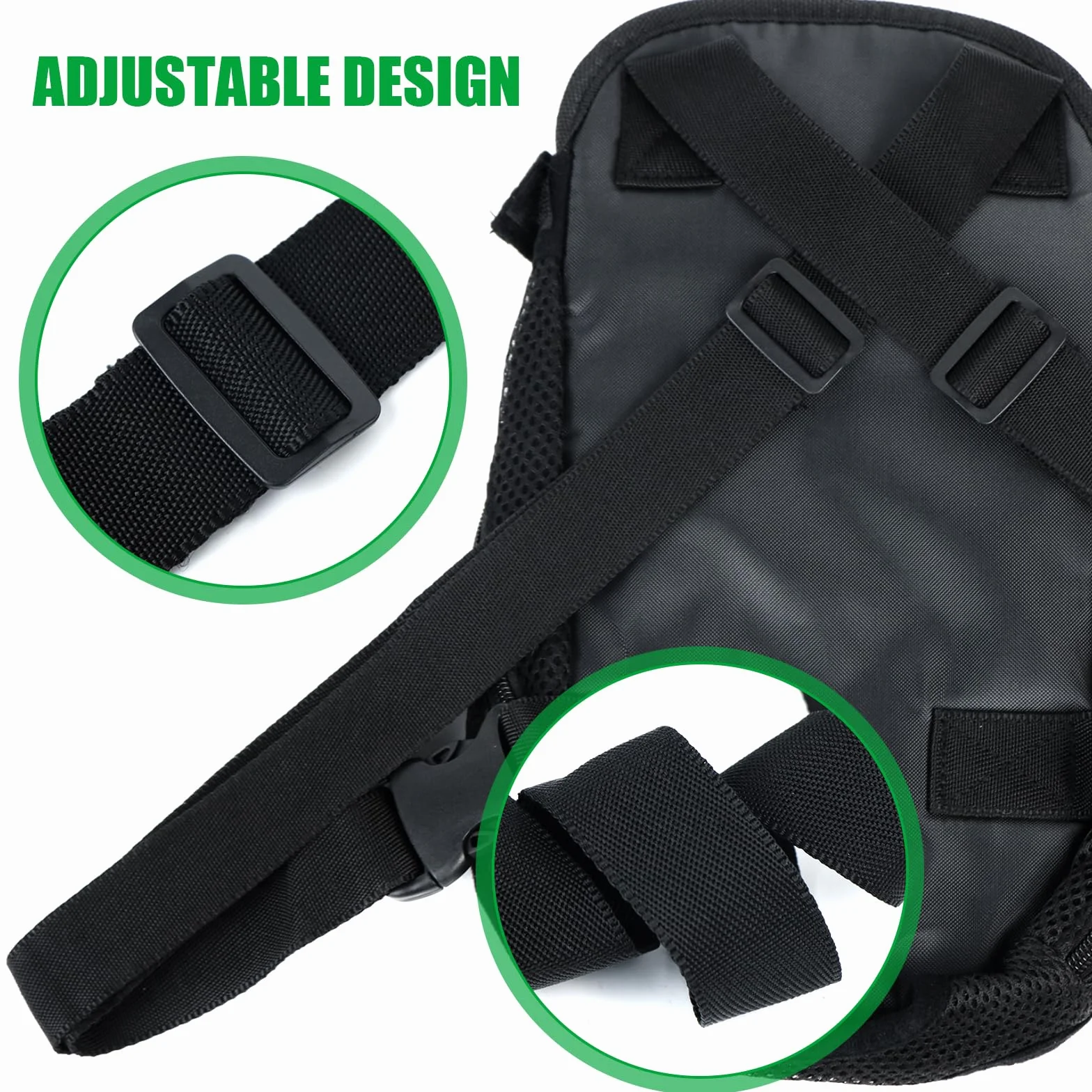 Trasportino Cani Zaino Borsa Piccola Taglia Traspirante 2,5-3,5 KG Nero
