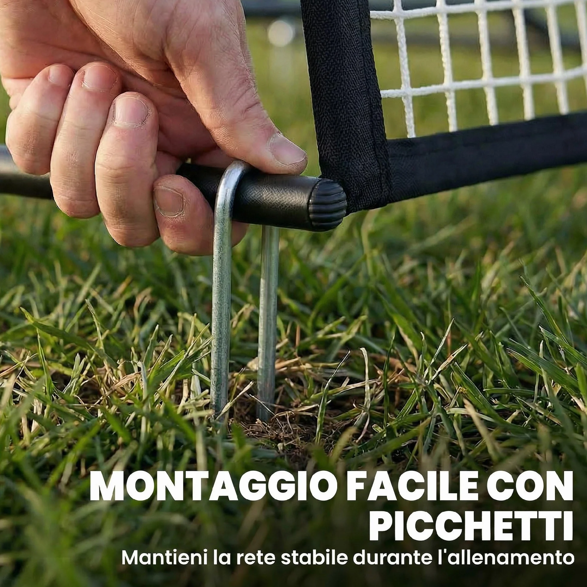 SPORTNOW 2 in 1 Rete di Rimbalzo per Calcio Pieghevole con Doppio Lato, Rete da Calcio Rimbalzante con Borsa per Trasporto, per Allenamento Baseball e Pallavolo, Nero