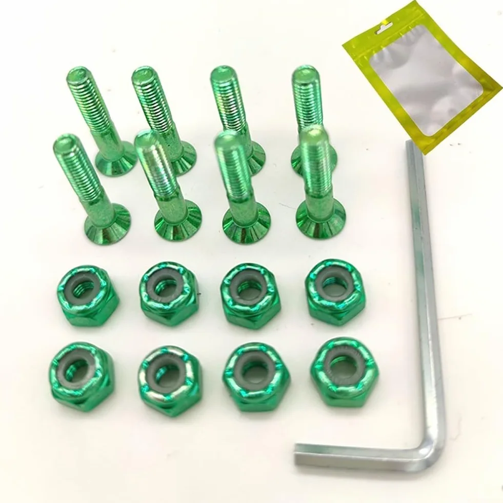 Skateboard Hardware Set 8pcs Carbon Steel Viti Dadi Chiave Viola