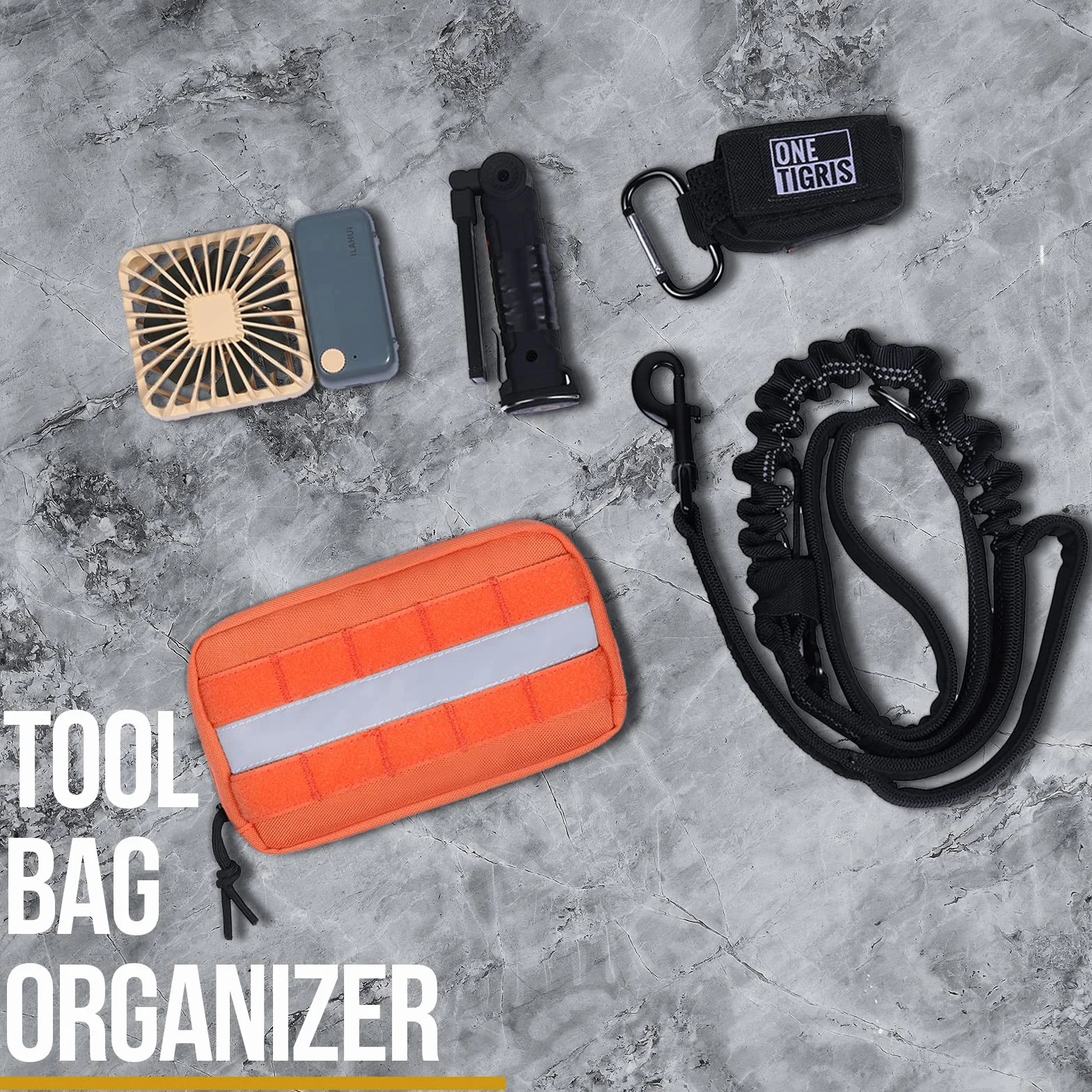 OneTigris Borsa da sella per cani da servizio, supporto emotivo, cane da servizio in addestramento, borsa da sella di qualità per gilet tattici per cani (arancione)