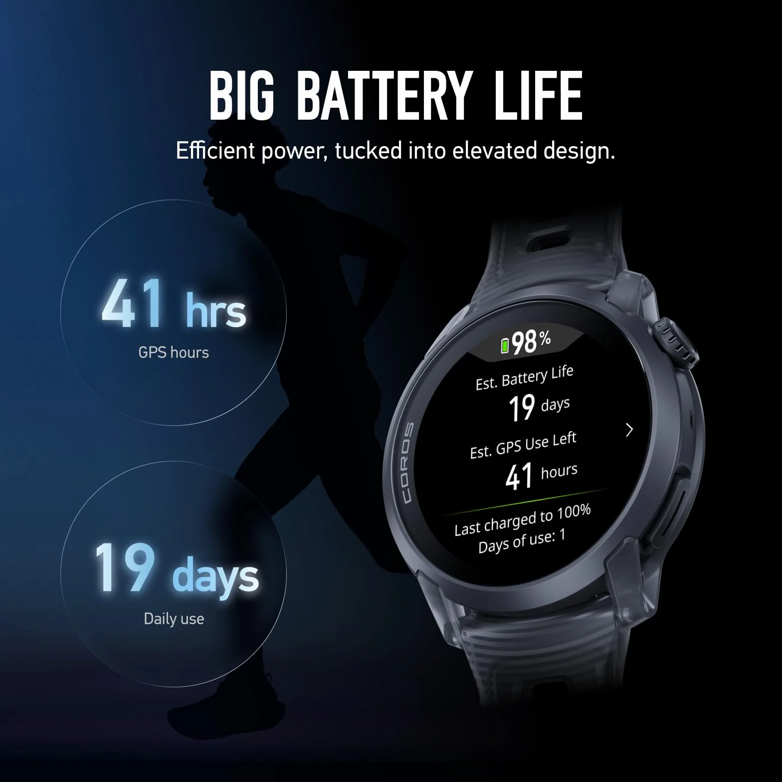 COROS PACE 4 Orologio GPS sportivo ultraleggero, 1,2" Touchscreen AMOLED, 19 giorni di autonomia della batteria, Funzioni vocali, strumenti di allenamento avanzati, GPS, Corsa-Nero Cristallo