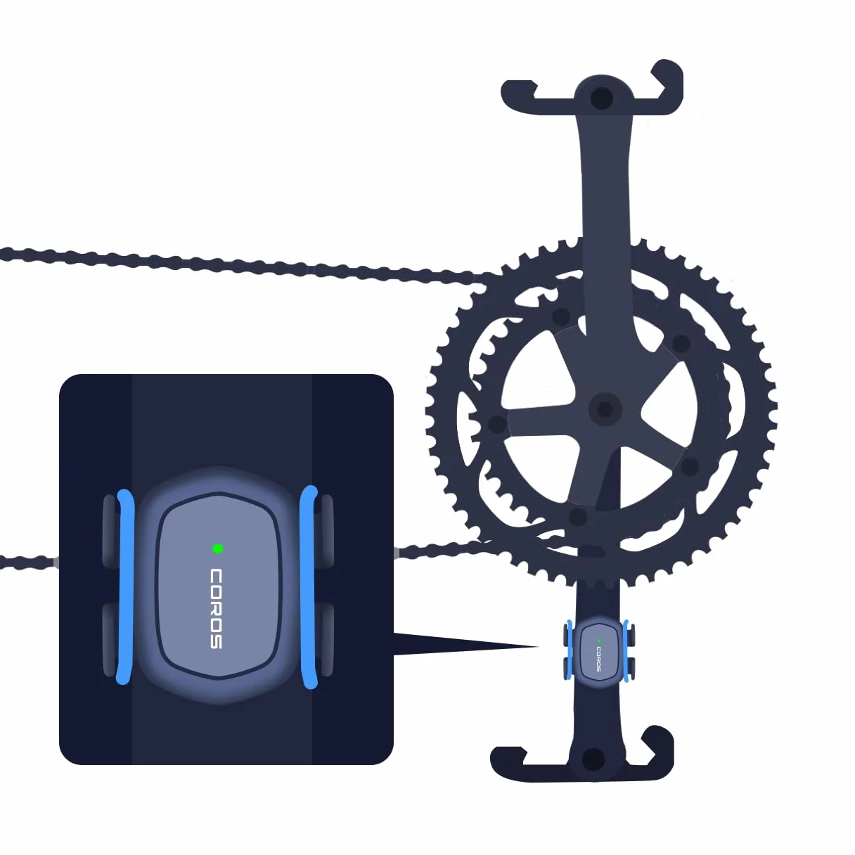 COROS Sensore di cadenza bicicletta: traccia giri al minuto per migliorare efficienza pedalata