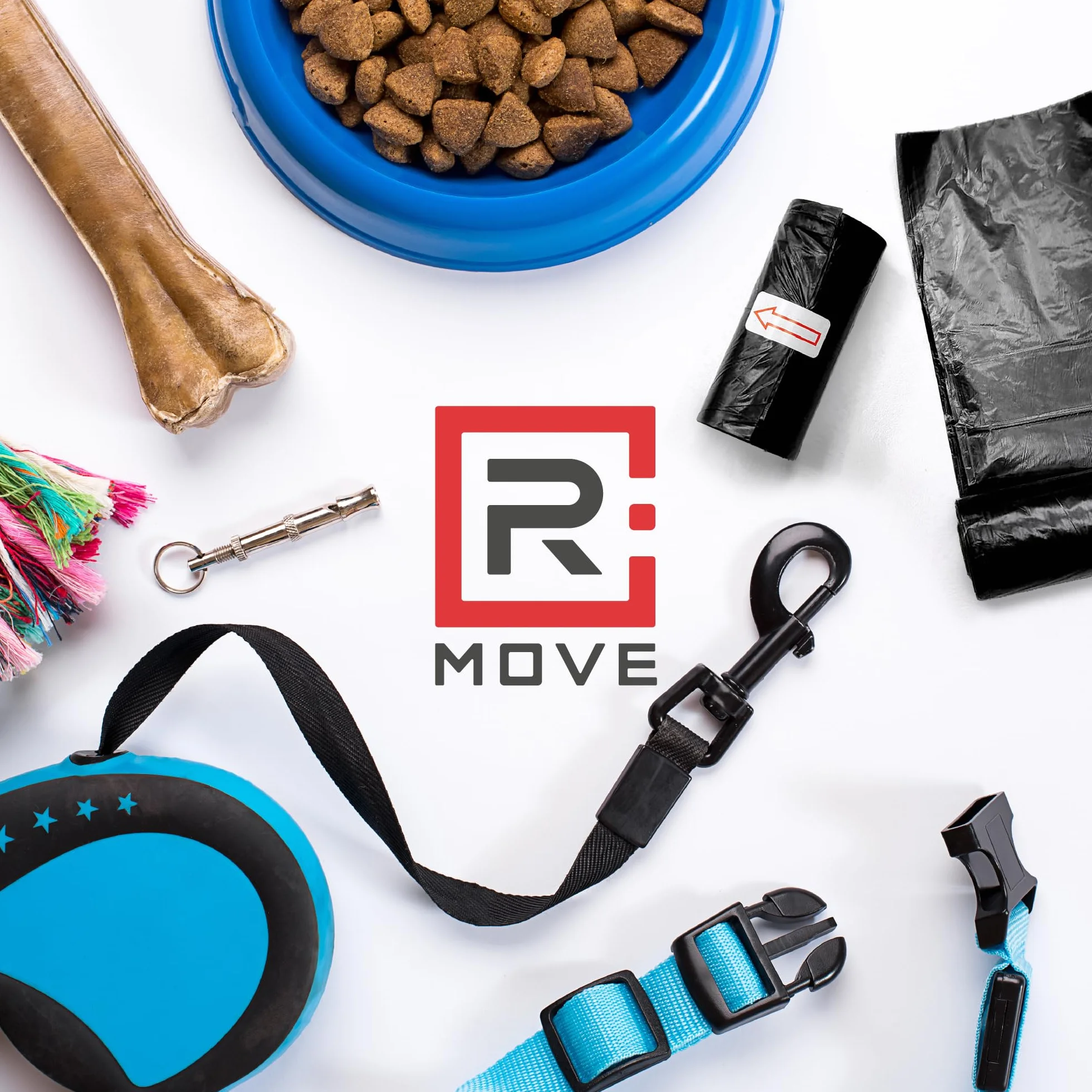 R MOVE Sacchetti Cane Cacca 810 pz (54 Rotoli) - Sacchettini Igienici per Cani, bustine per cani, dog poop bags resistenti antiforatura, 30x23 cm 2,5 Litri compatibili con tutti i porta rotoli