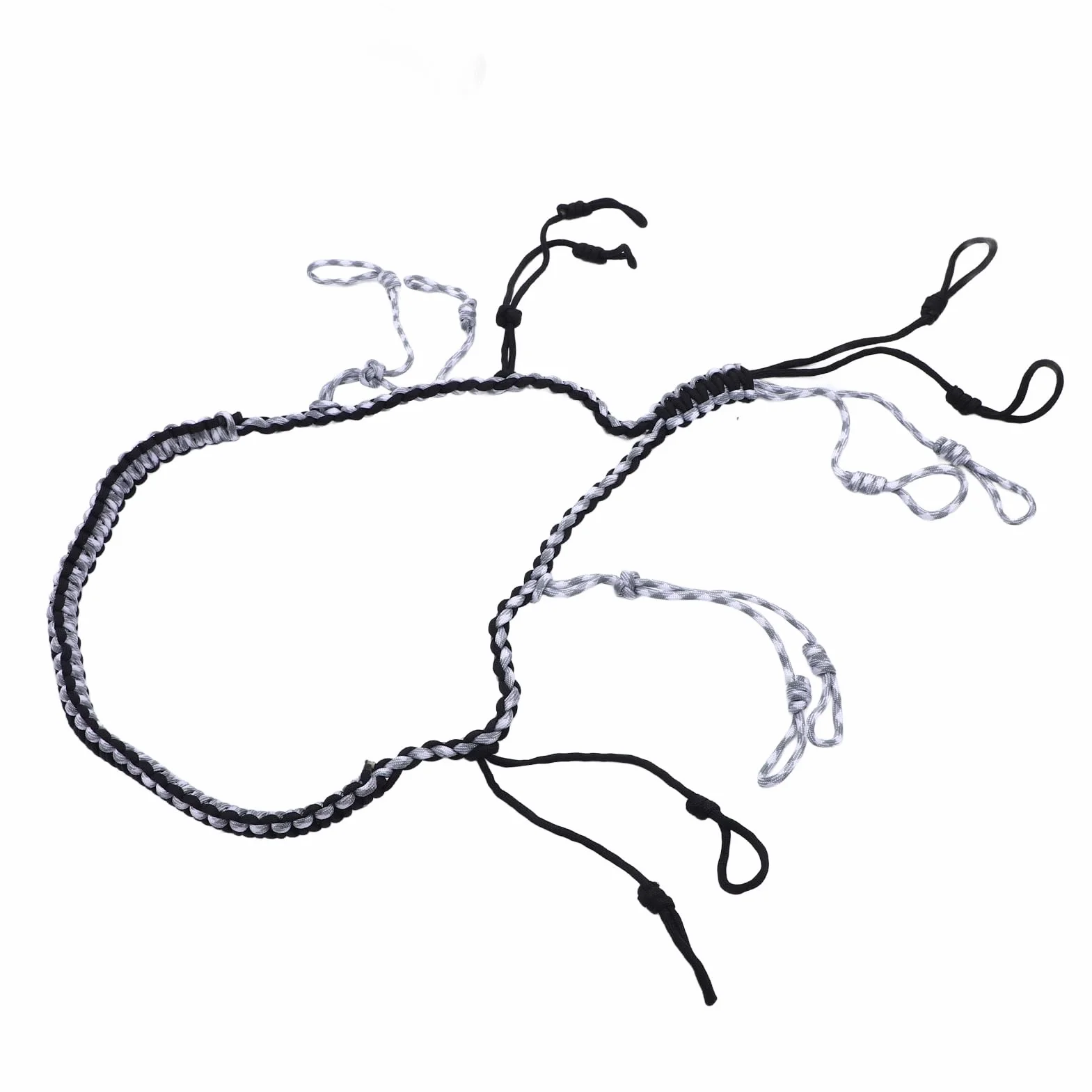 Cordino per richiamo anatre in paracord intrecciato di nylon portatile nero