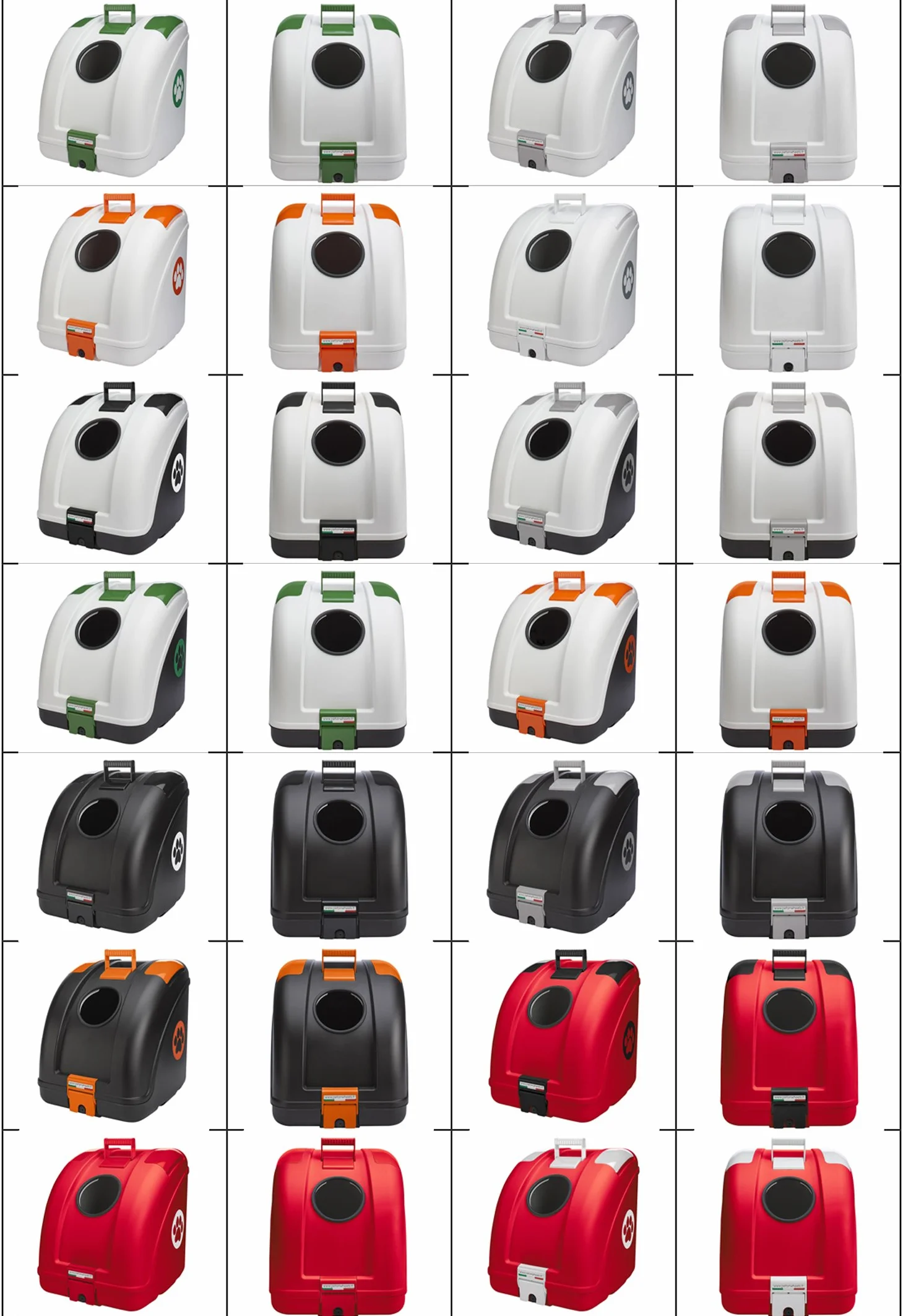POW Pet Carrier Trasportino per Cani E Gatti da Agganciare A Scooter, Moto, Bicicletta E Adatto Anche in Auto - Nero con Inserti Grigi