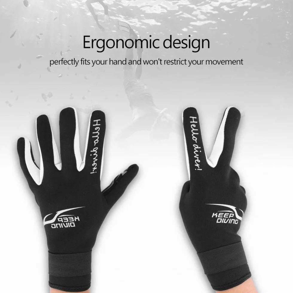 Guanti da Acqua, Guanti da Immersione in Neoprene, Guanti da Nuoto Caldi da 2 Mm Guanti per Mute a Cinque Dita per Immersioni, Kayak, Surf, Inverno, Canoa, Kayak e Altri Sport Acquatici(S-Nero)